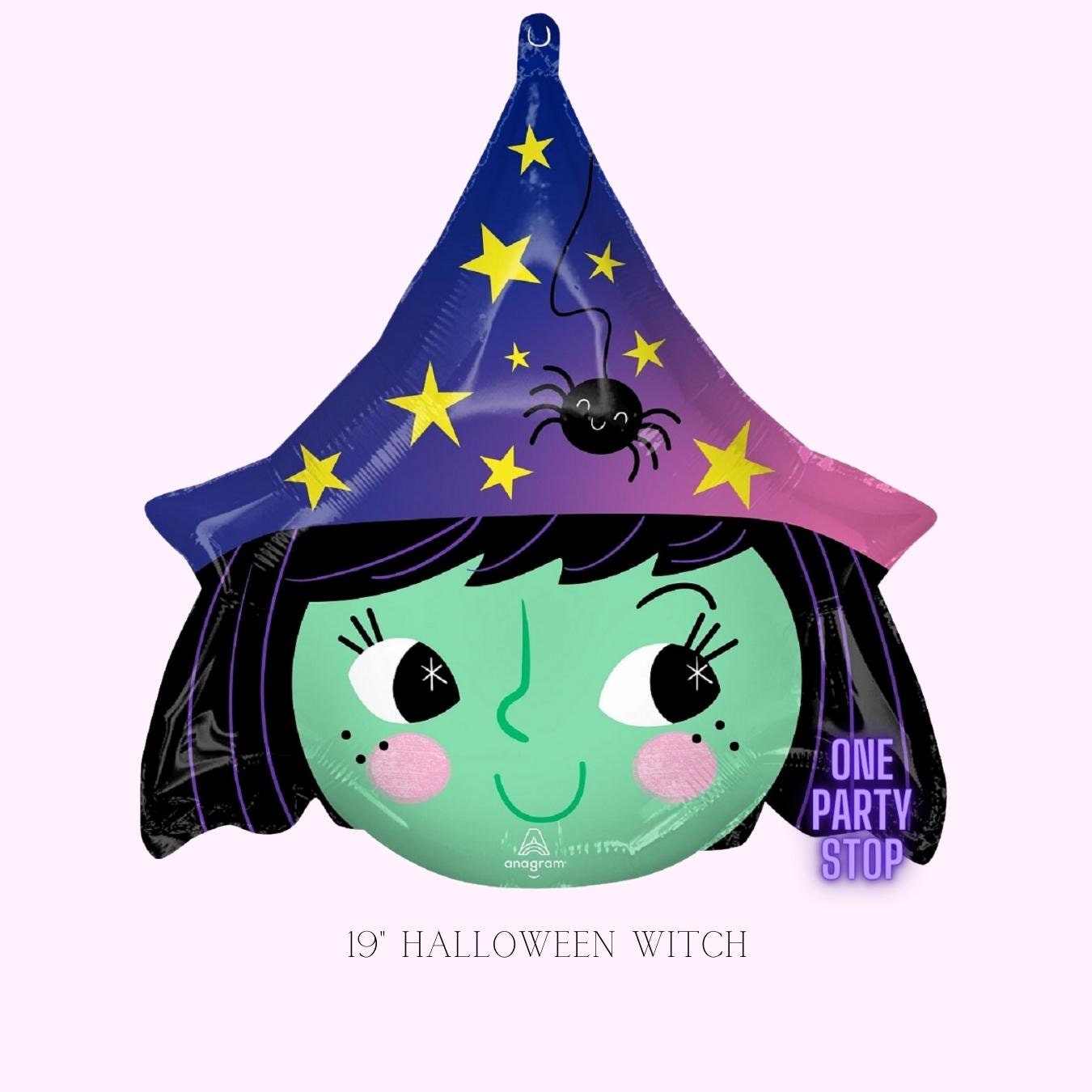 Pastel Halloween Witch Balloon Bouquet: Spooky Party Decor