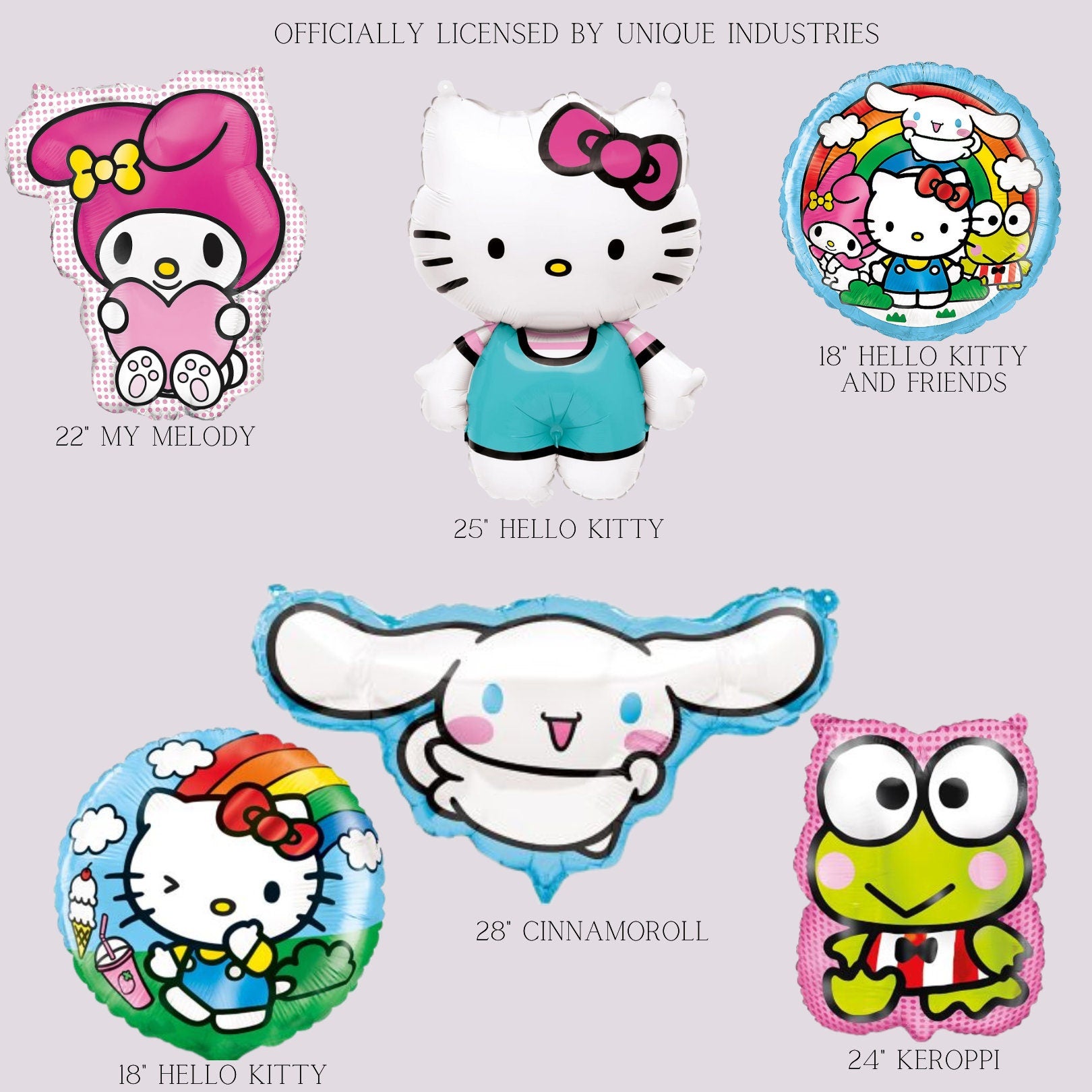 Hello Kitty Balloons - Licensed By Unique Industries | Hello Kitty Party | Hello Kitty Birthday | Girl Birthday | Girl Birthday Decor