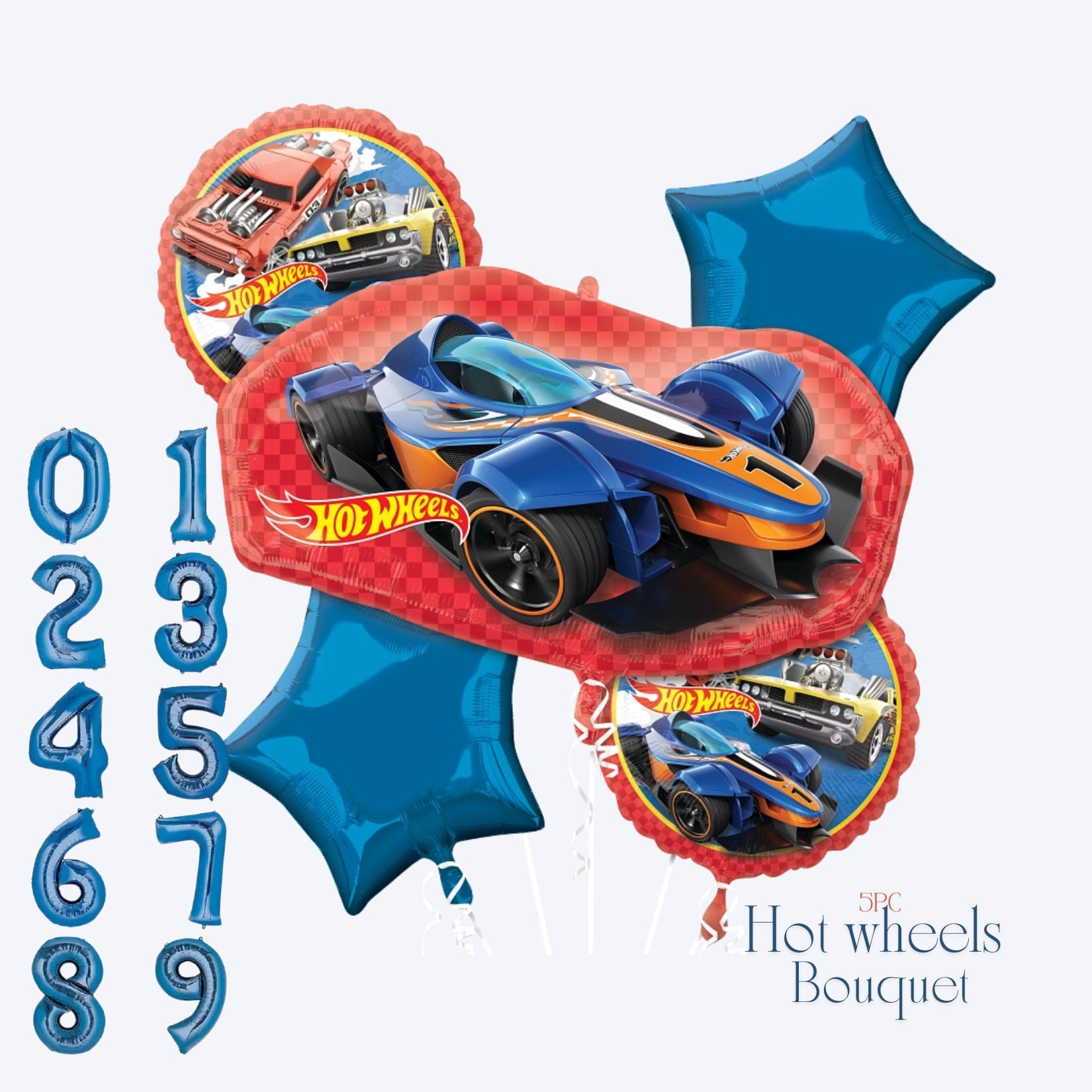Hot Wheels Balloons - Anagram Licensed | Racing Cars Balloon | Race Car birthday | Hot Wheels party decoration | Boy Birthday Balloons