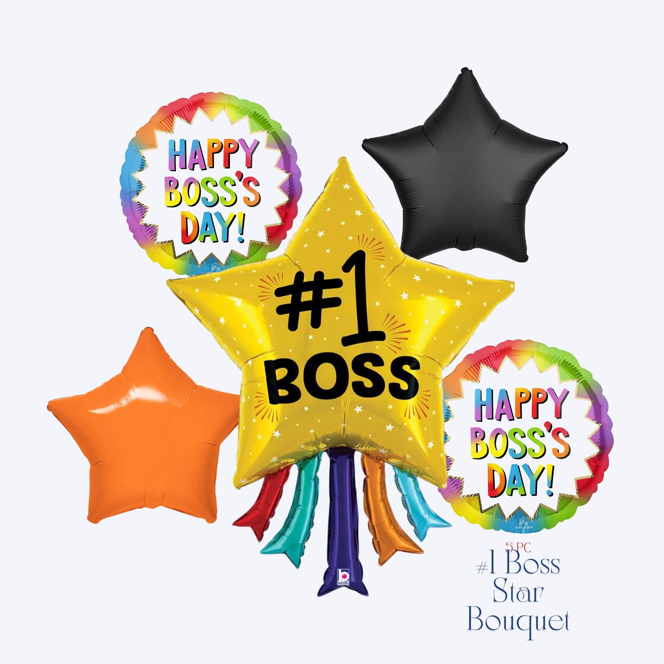 Boss's Day Balloon Set: Wonder Woman, You Rock!, Colorful Dots