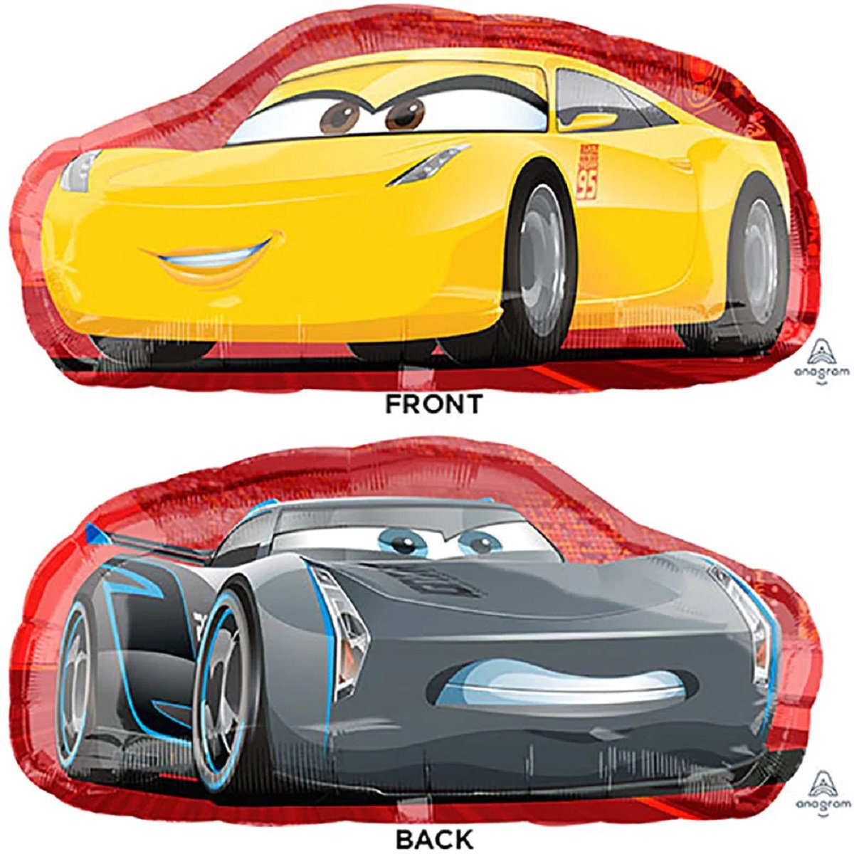 Cars 3 Balloons: Cruz Ramirez & Lightning McQueen Party Decor (5pc)