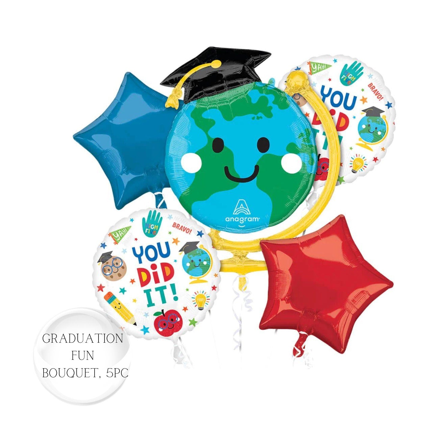 Graduation Balloon Banner: Foil Mylar Party Decoration