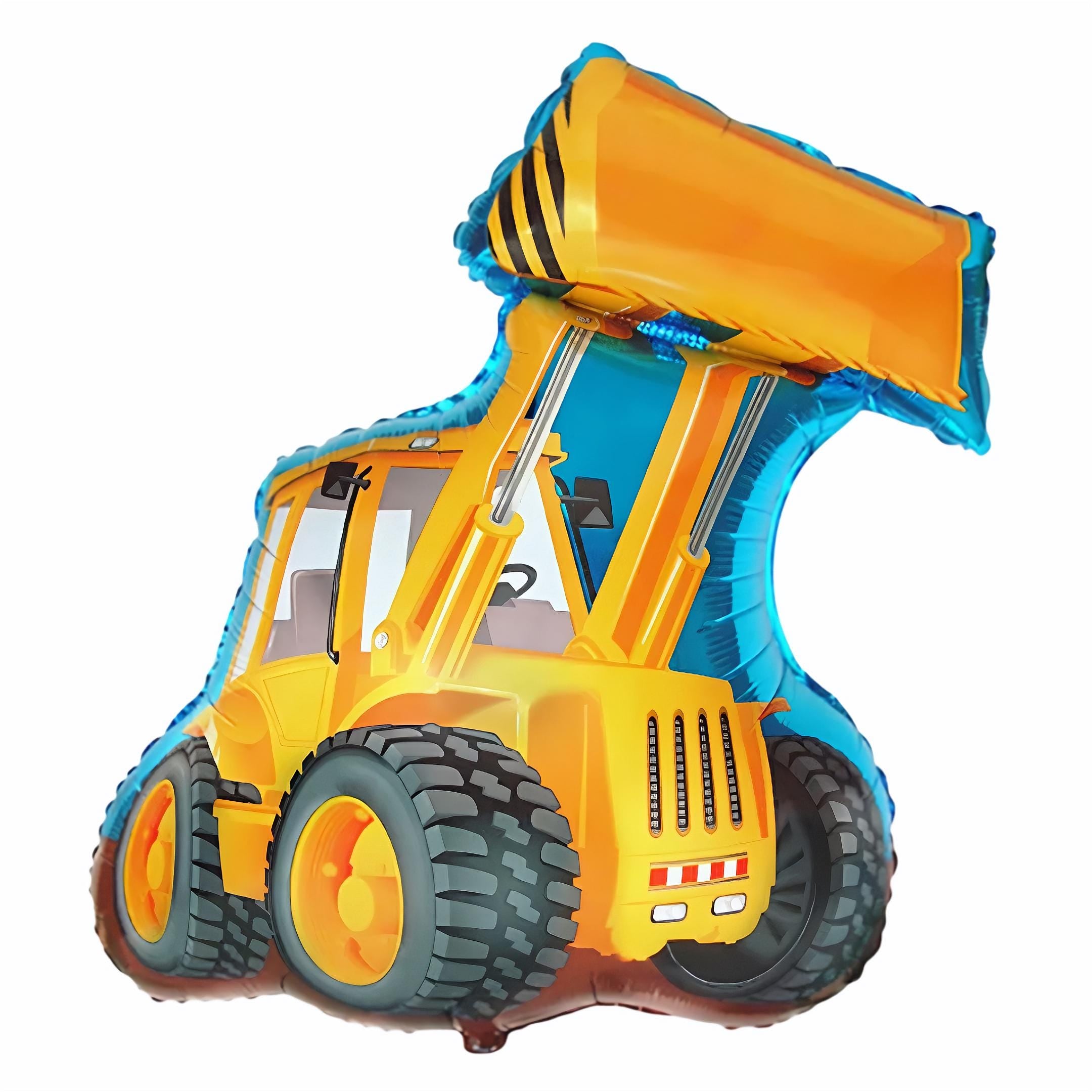 Construction Balloon Bouquet: Excavator, Dump Truck, Digger Birthday Party Decor