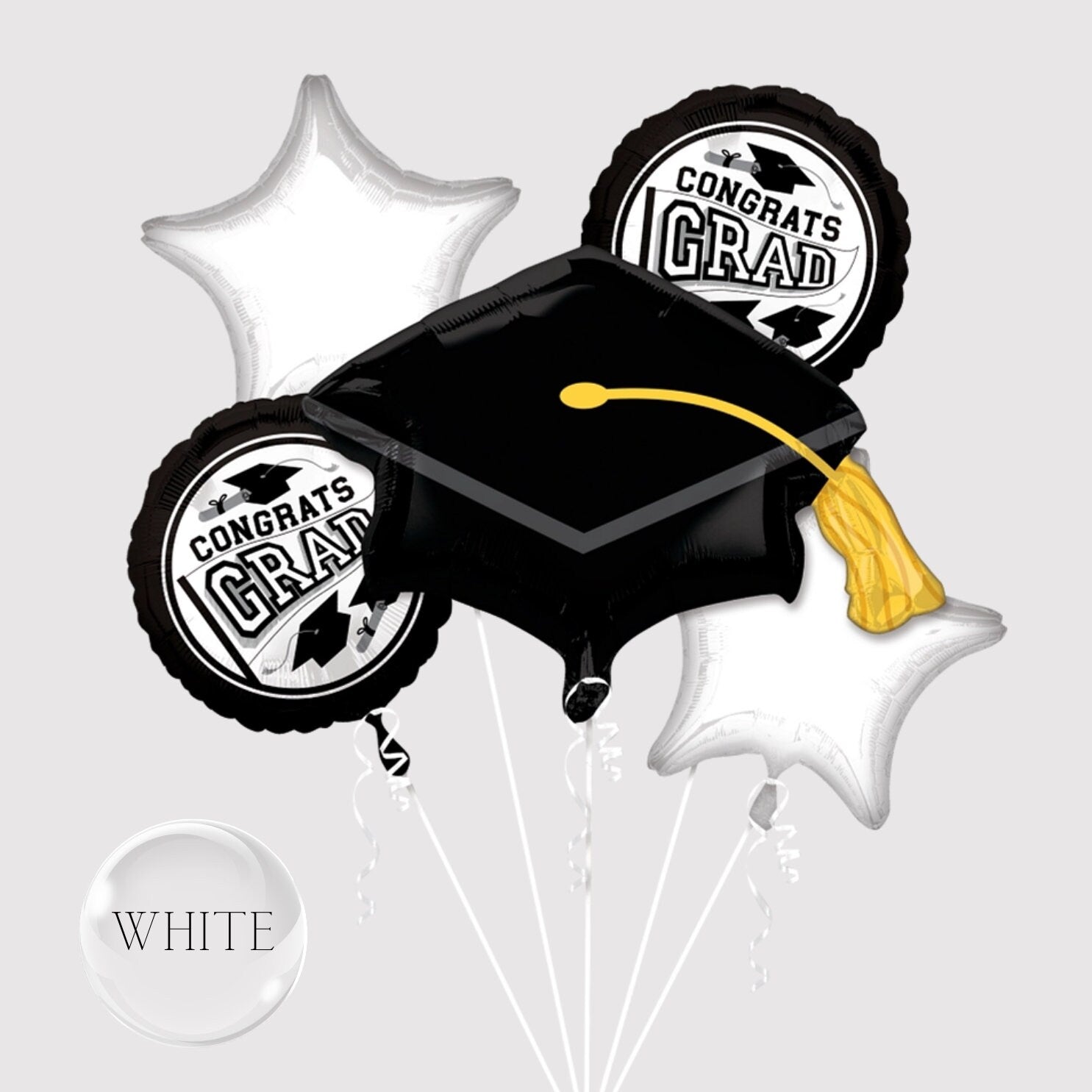 School Colors Graduation Balloons: Mylar Foil Party Decor - Made in USA