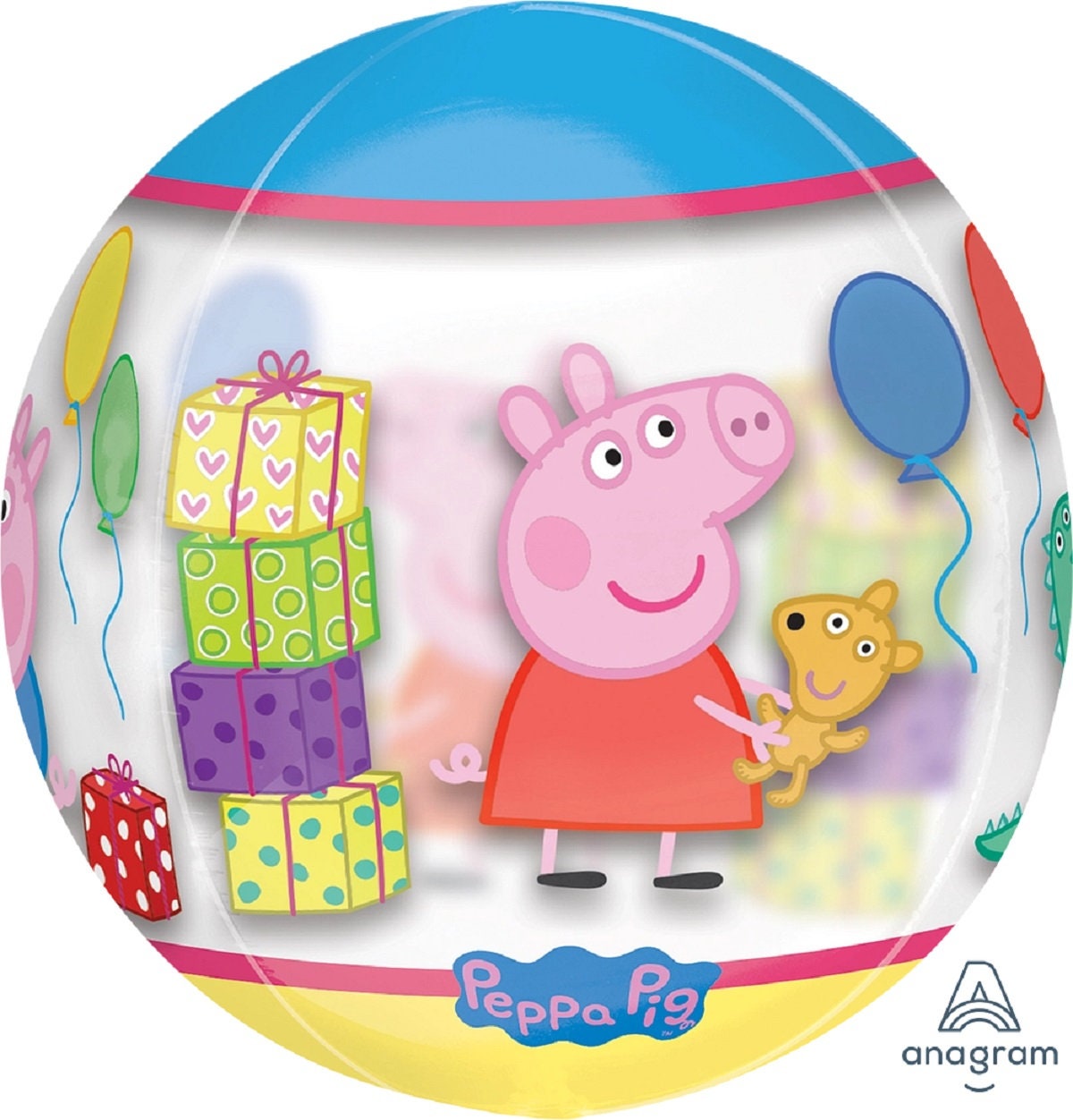 George Pig Balloons - Anagram Licensed | 22" Peppa Pig Air-Fill | Peppa Pig Birthday | Peppa Pig Party Decorations | Toddler birthday