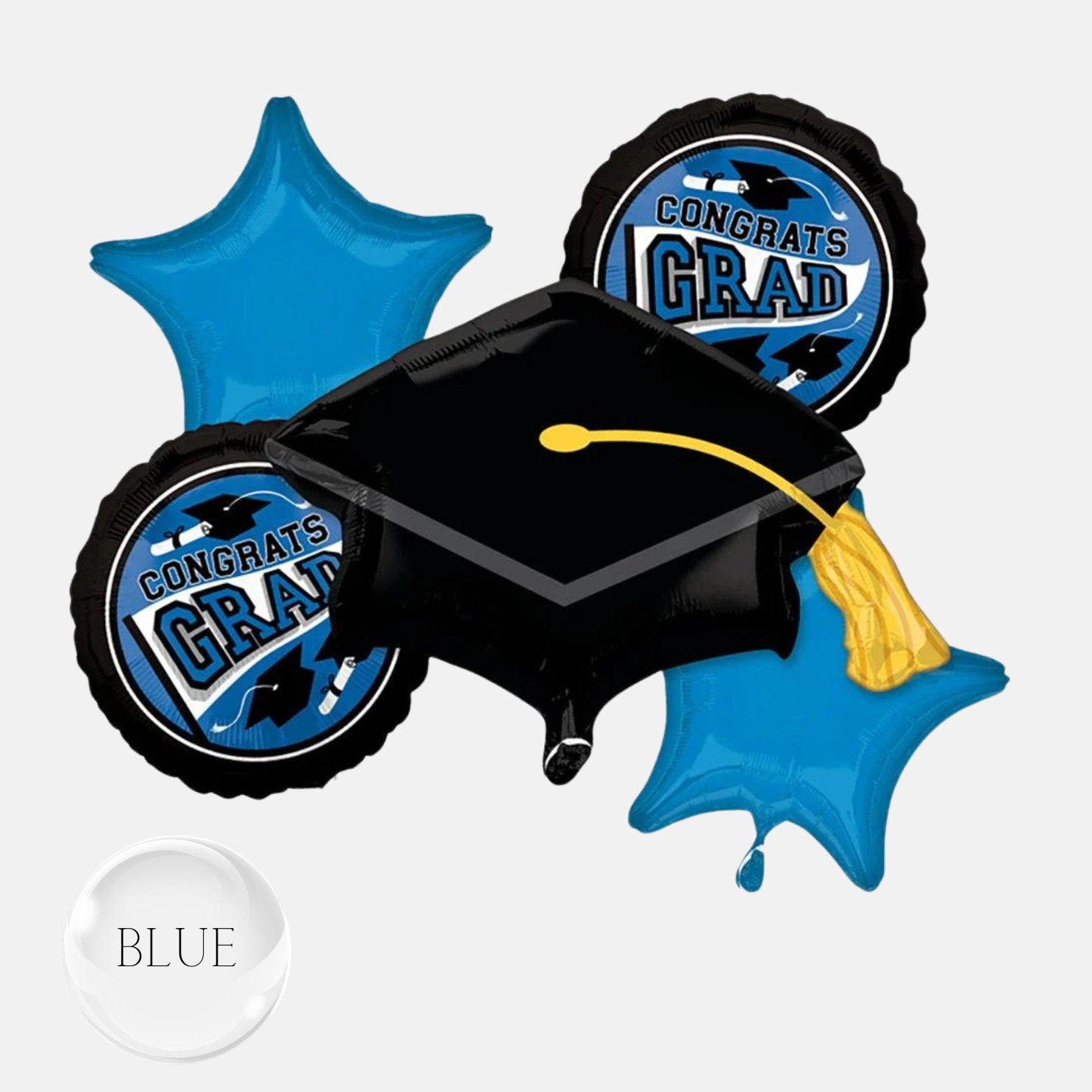 School Colors Graduation Balloons: Mylar Foil Party Decor - Made in USA