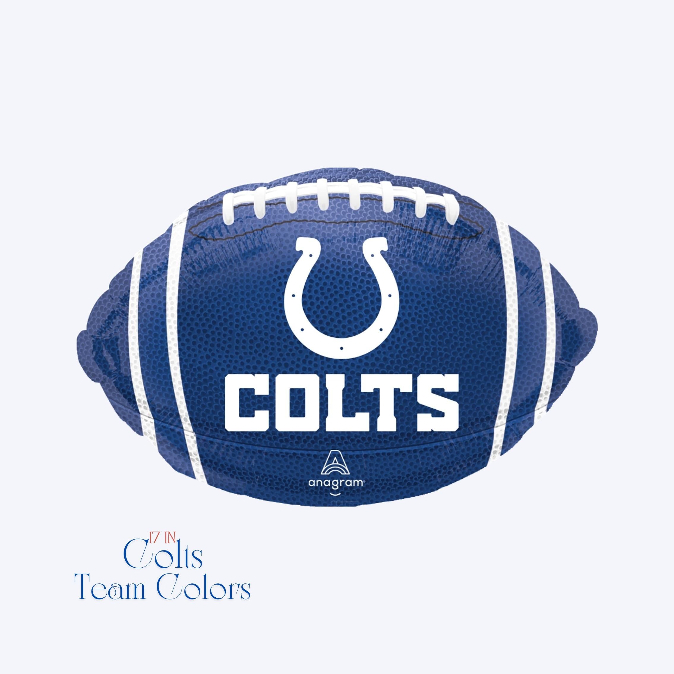 Indianapolis Colts Balloons - Anagram Licensed | Colts Balloon Bouquet | American Football Colts Jersey and Helmet | Sports Balloons