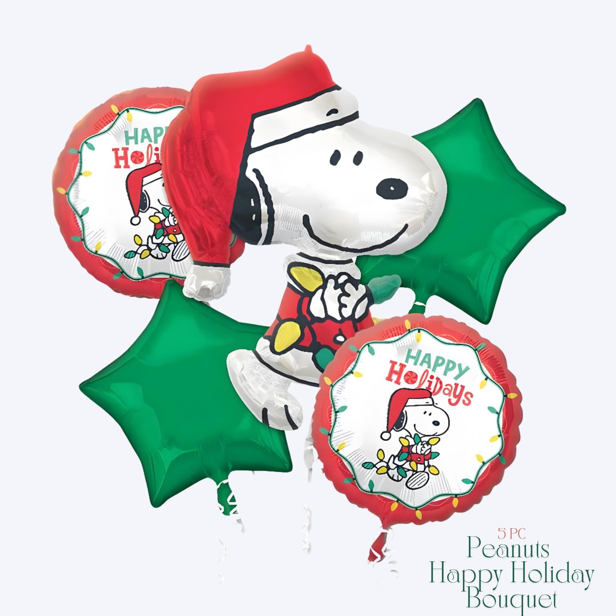 Peanuts Snoopy Balloon Bouquet: Peanuts Birthday Party Decor | Peanuts Holiday Snoopy Party Balloon Set