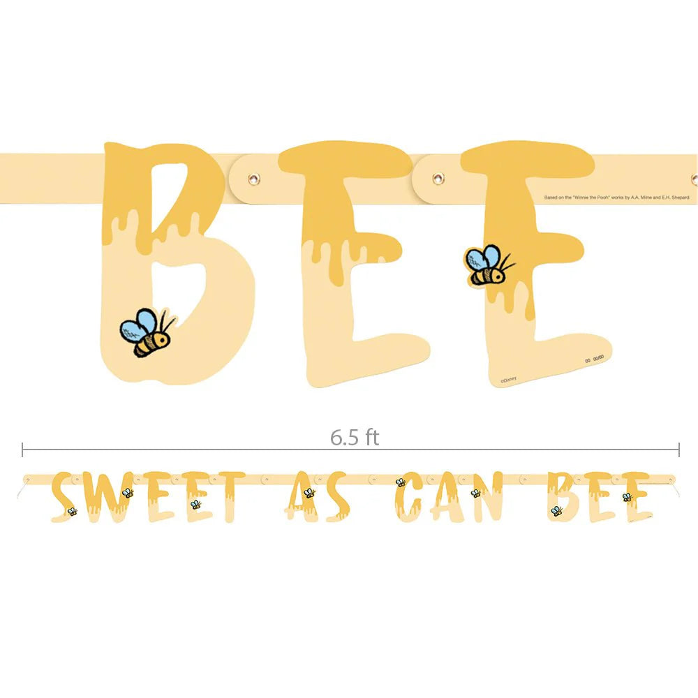 6.5 foot WINNIE THE POOH HAPPY BIRTHDAY JOINTED BANNER