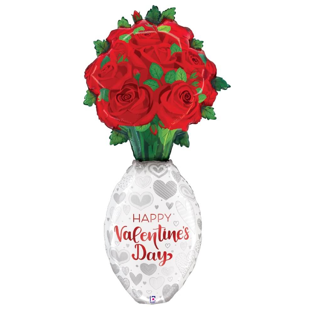 66 inch SPECIAL DELIVERY VALENTINE ROSE VASE