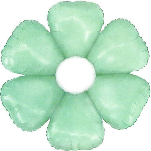 White Daisy Mylar Balloon: Groovy Party Decor