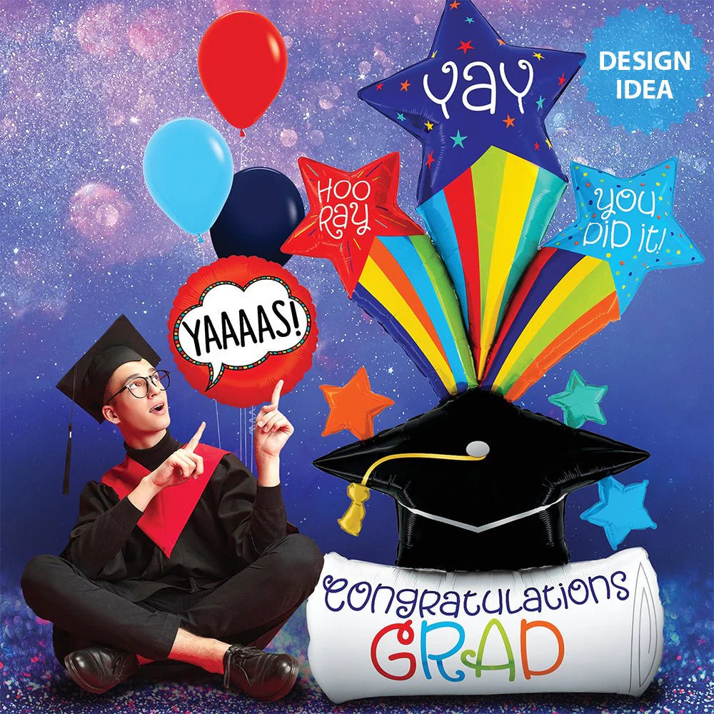 67 inch SPECIAL DELIVERY GRAD BURSTING STARS