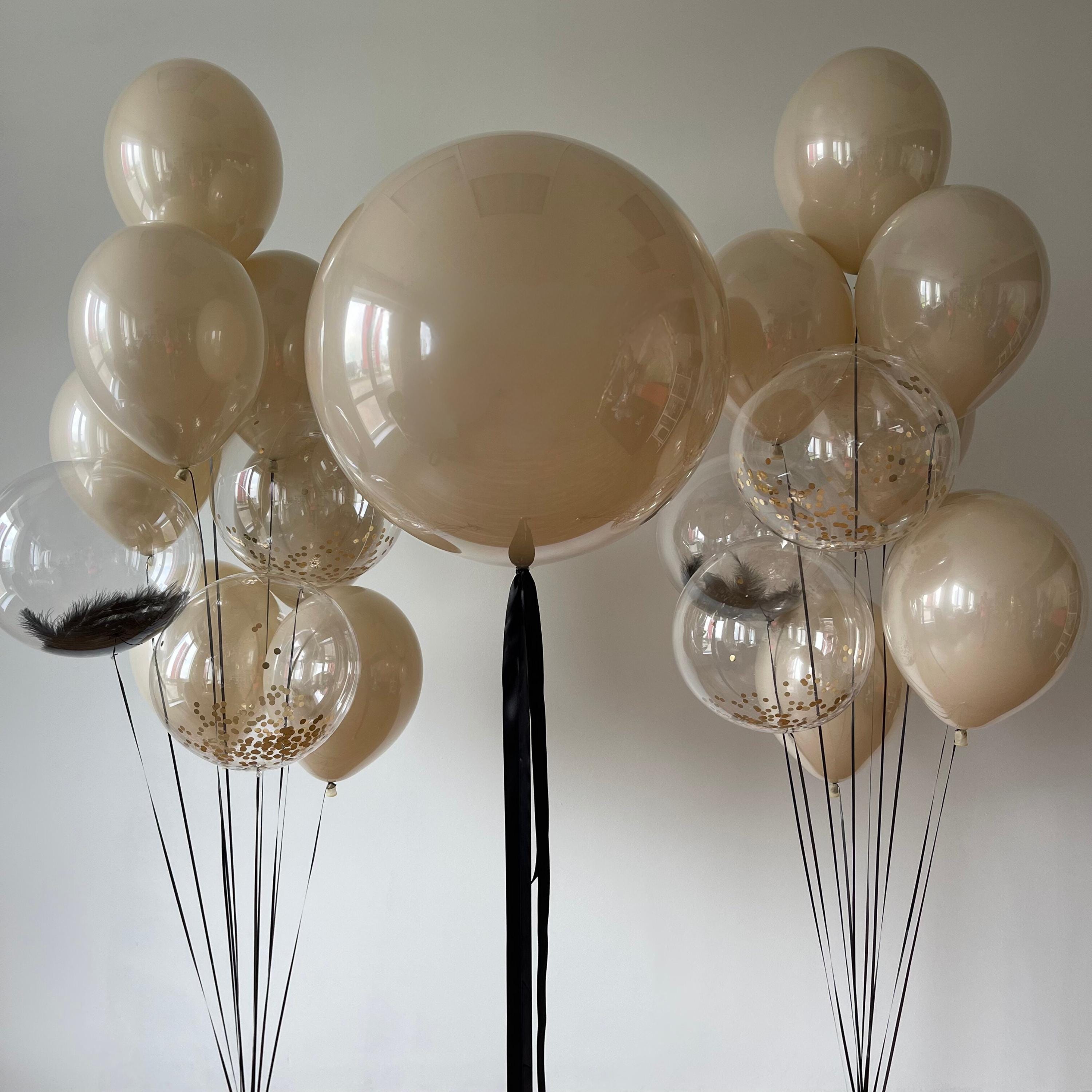Beige Balloon Bouquet: Bow Coquette Birthday, Bridal Shower