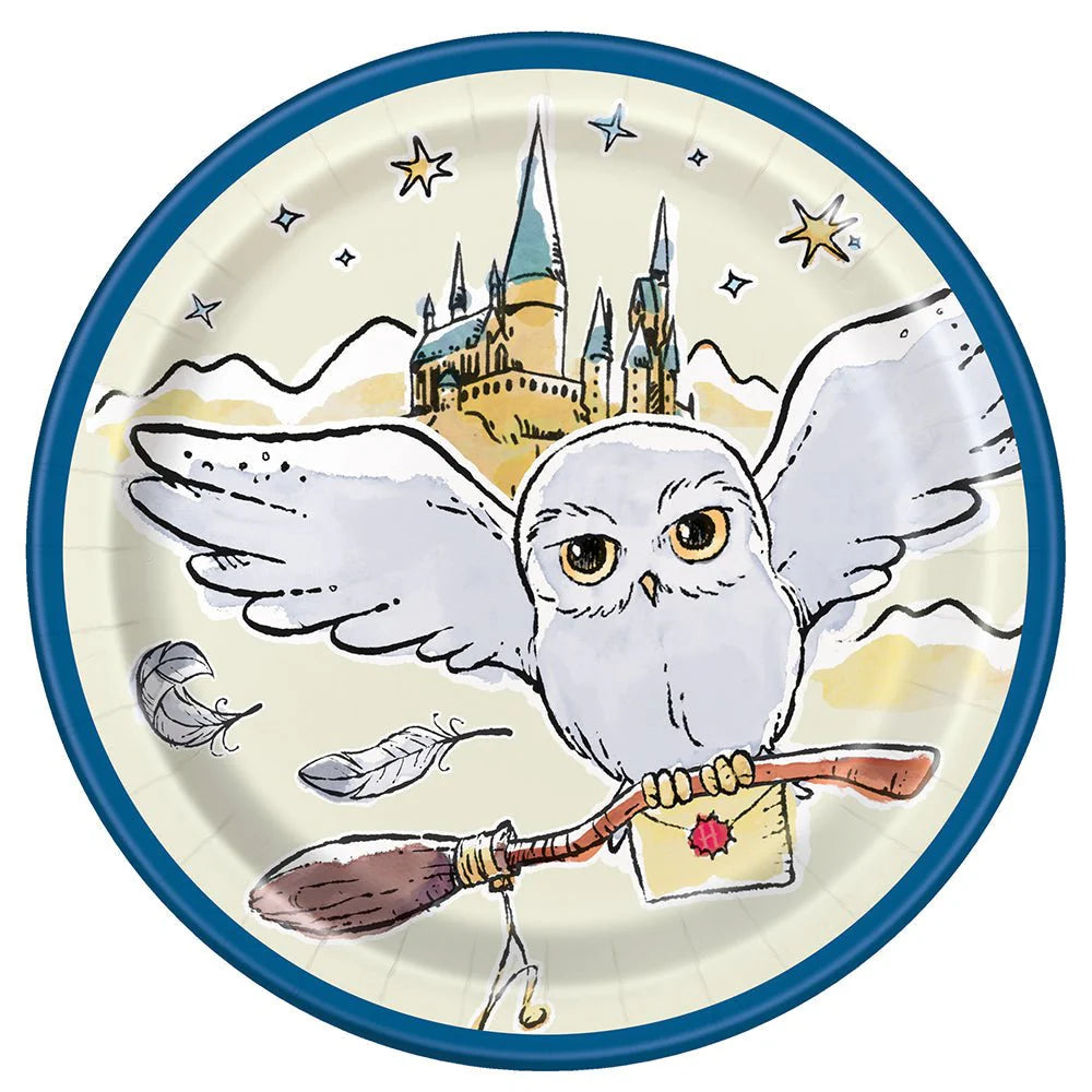 7 inch HARRY POTTER ROUND DESSERT PLATES (8 PK)