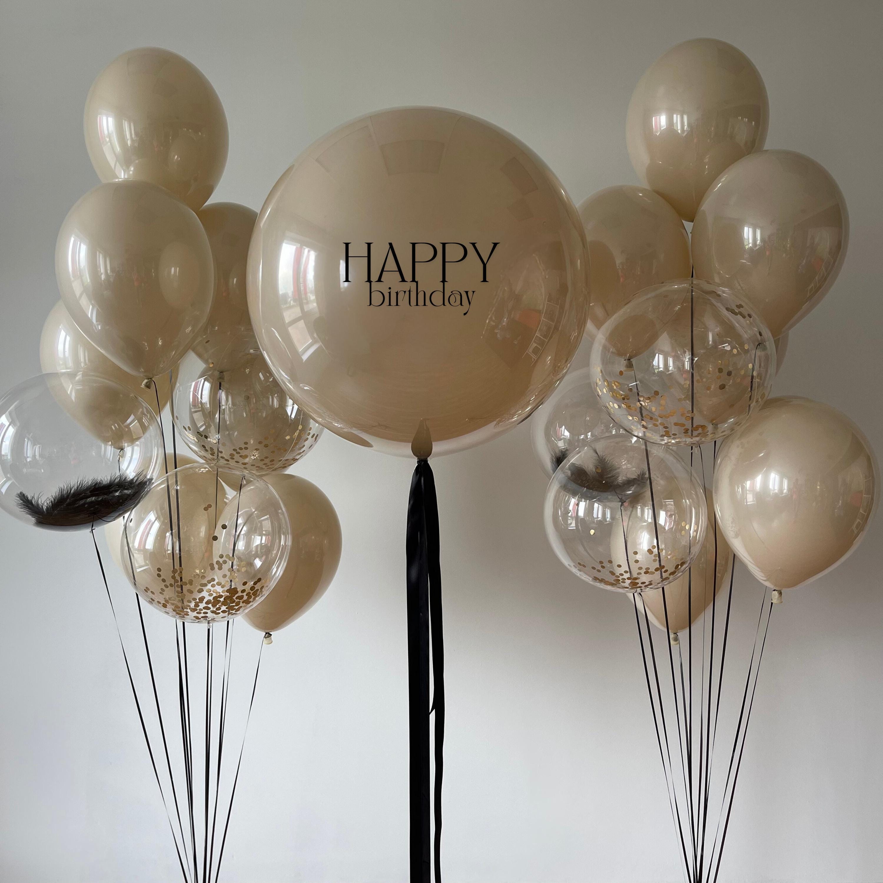 Beige Balloon Bouquet: Bow Coquette Birthday, Bridal Shower