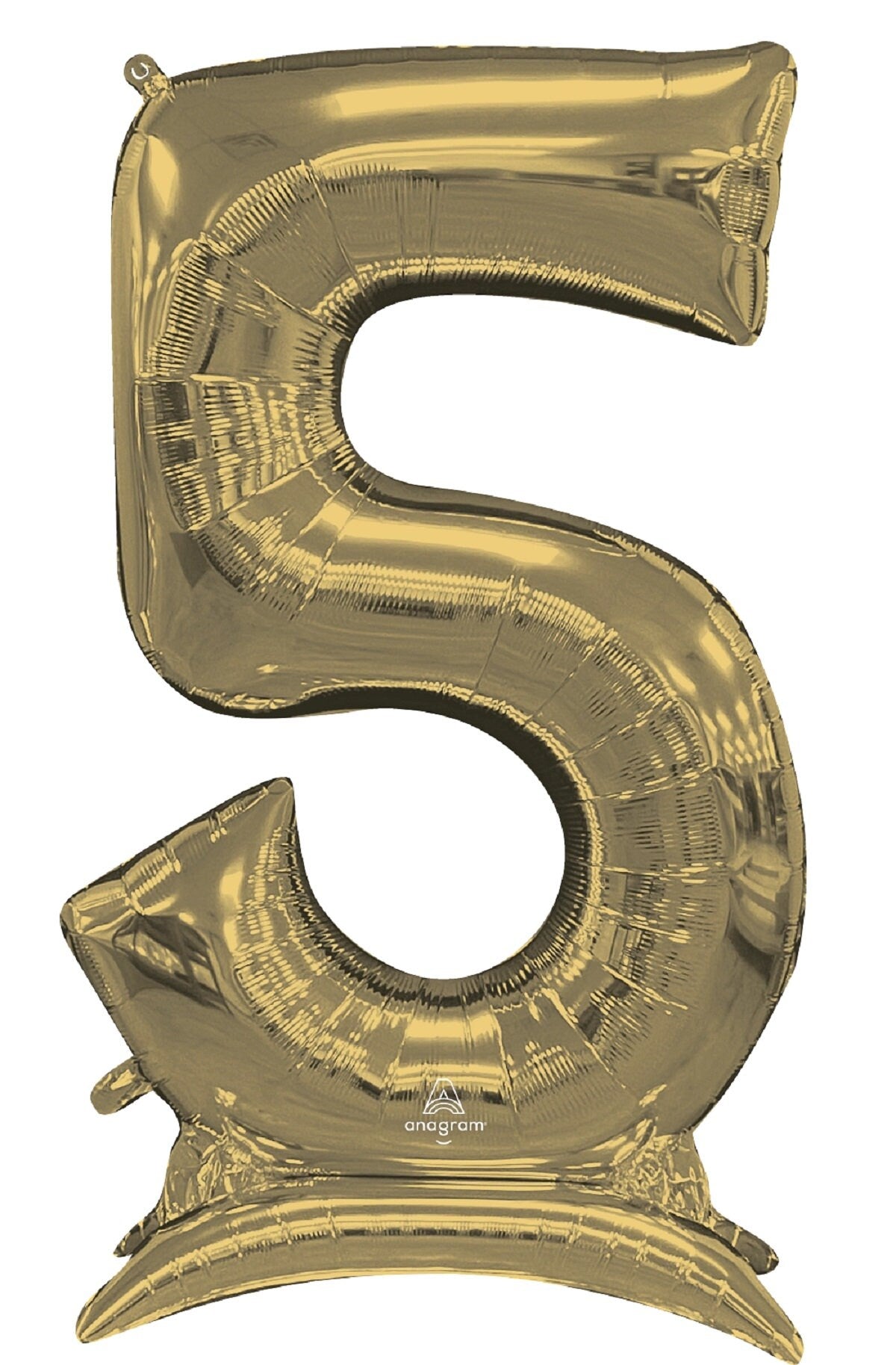 Giant 52" White Gold Standing Number Balloon: Anniversary, Birthday, New Year