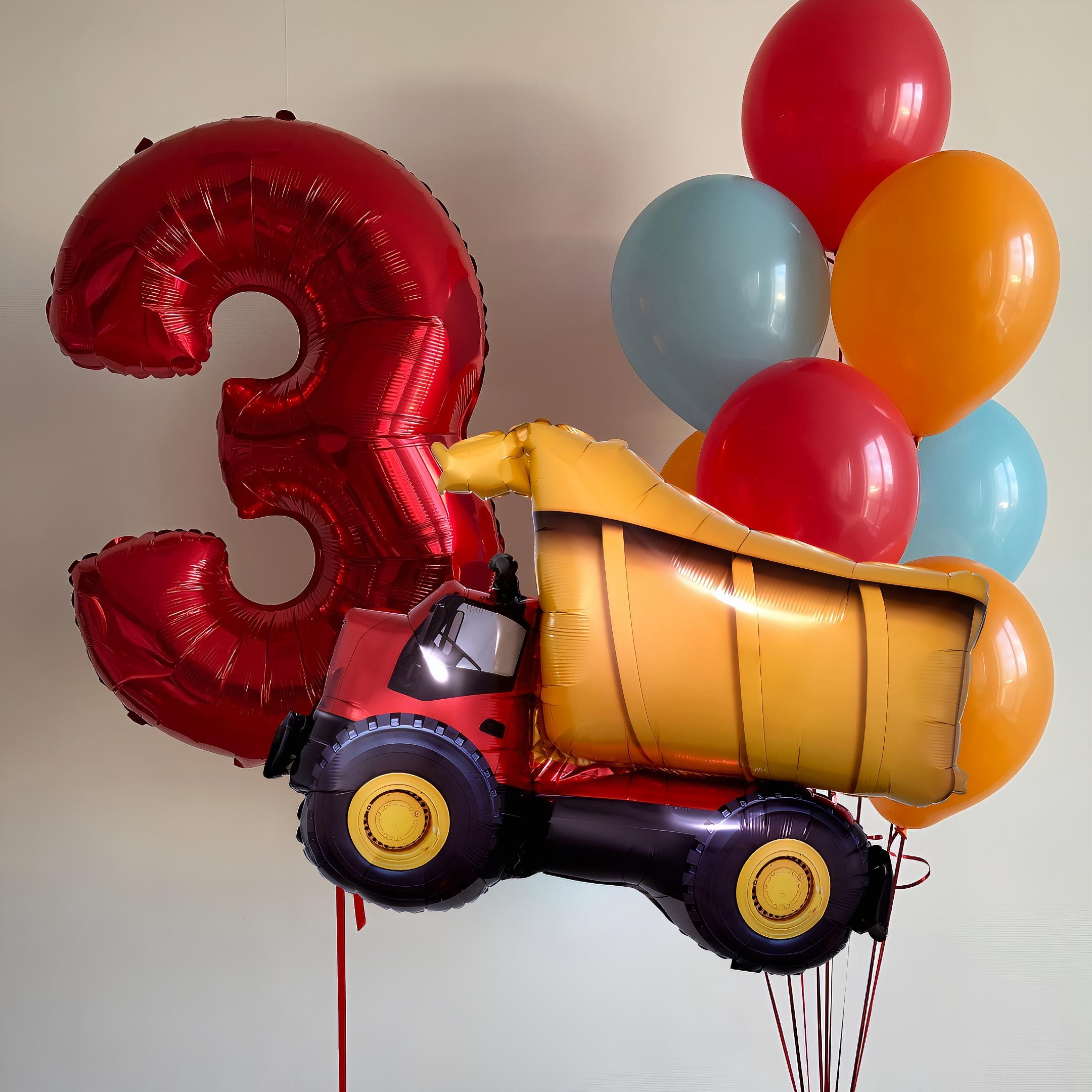 Dump Truck Foil Balloon: Construction Birthday Party Decor