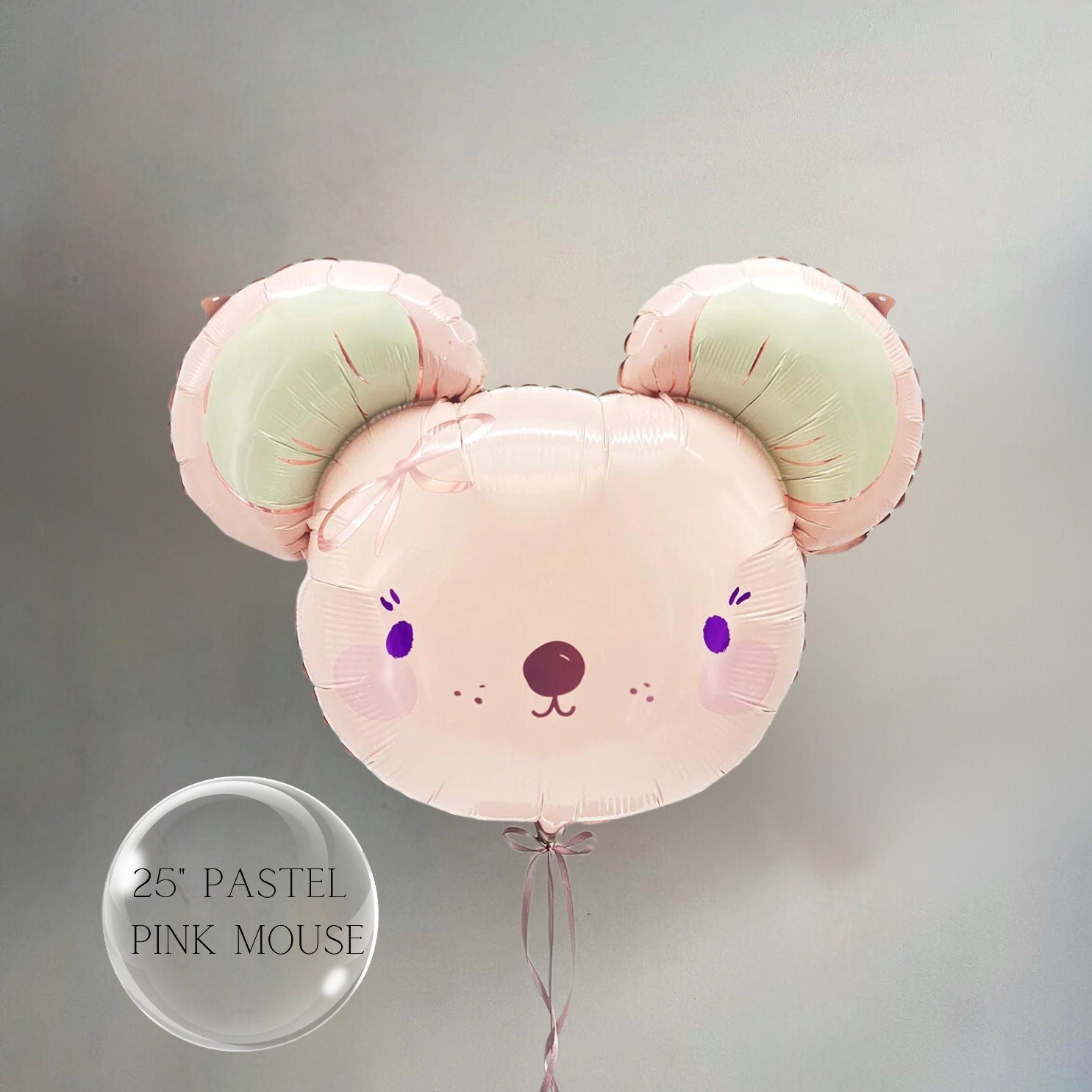Pink Mouse Balloon Bouquet: First Birthday, Baby Shower Decor