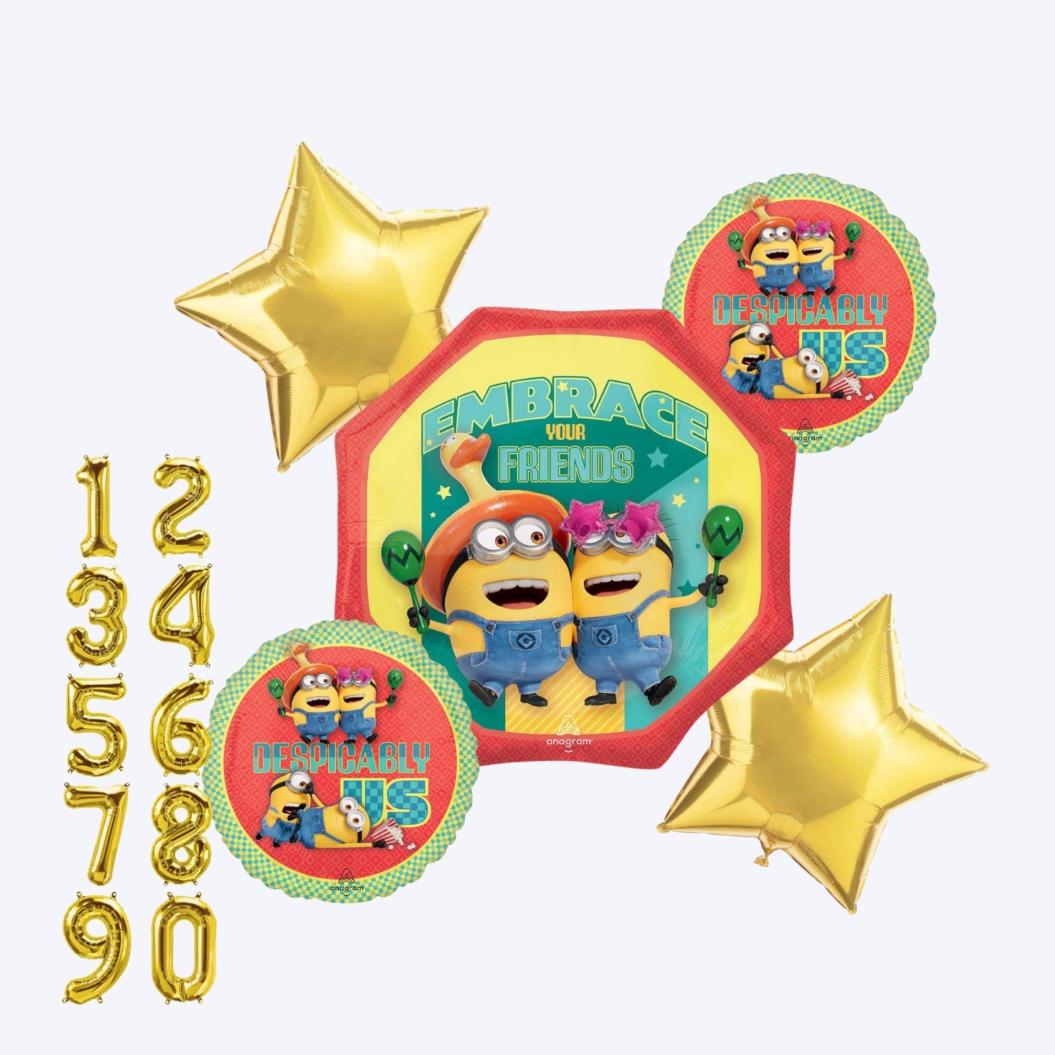 Despicable Me 4 Minions Balloon Bouquet - Anagram Licensed