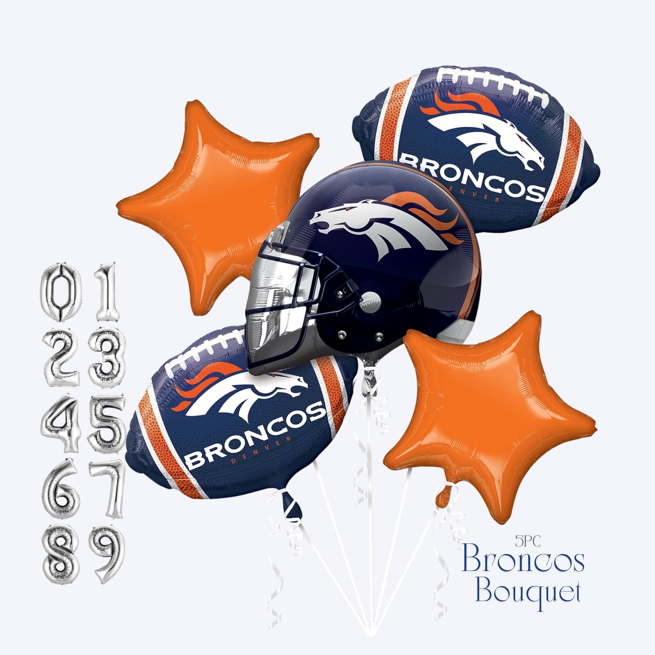 Denver Broncos Balloon Bouquet: NFL Football Party Decorations