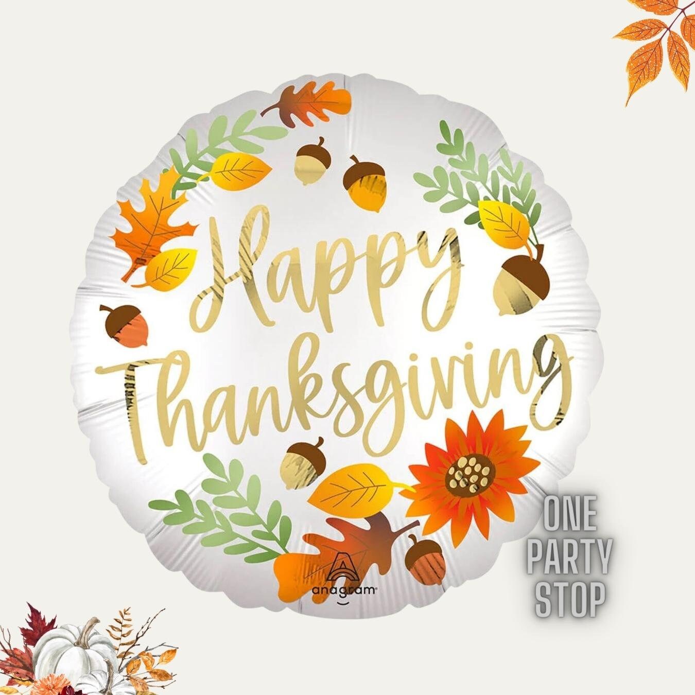 Thanksgiving Balloon Bouquet: Pilgrim Turkey, Fall Decor