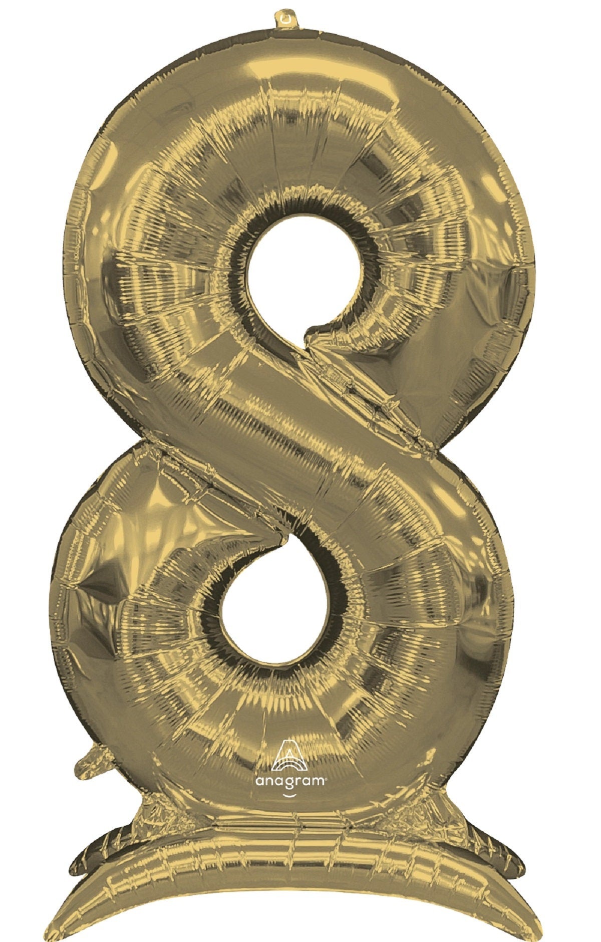 Giant 52" White Gold Standing Number Balloon: Anniversary, Birthday, New Year