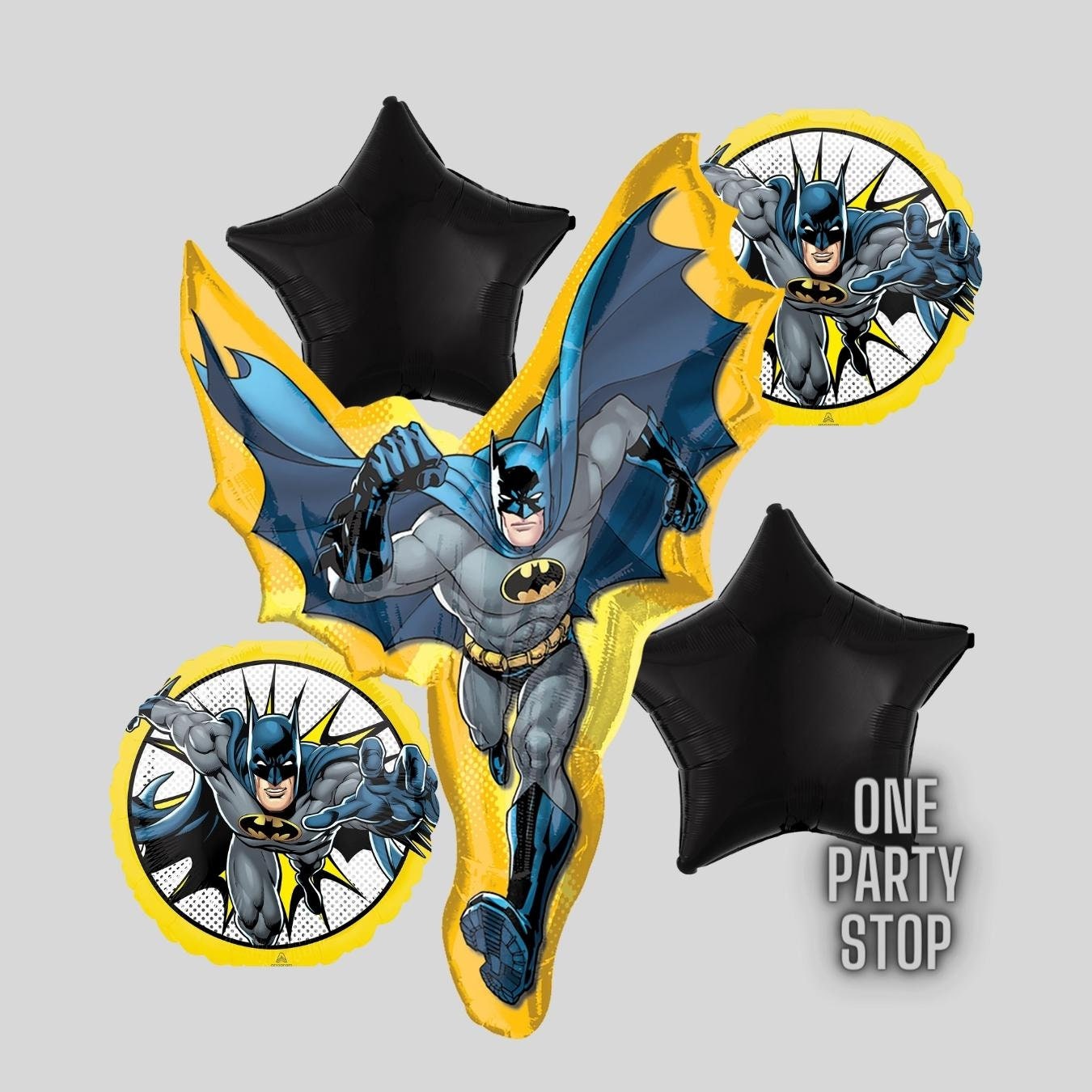 Batman Balloon Bouquet - 5 pc