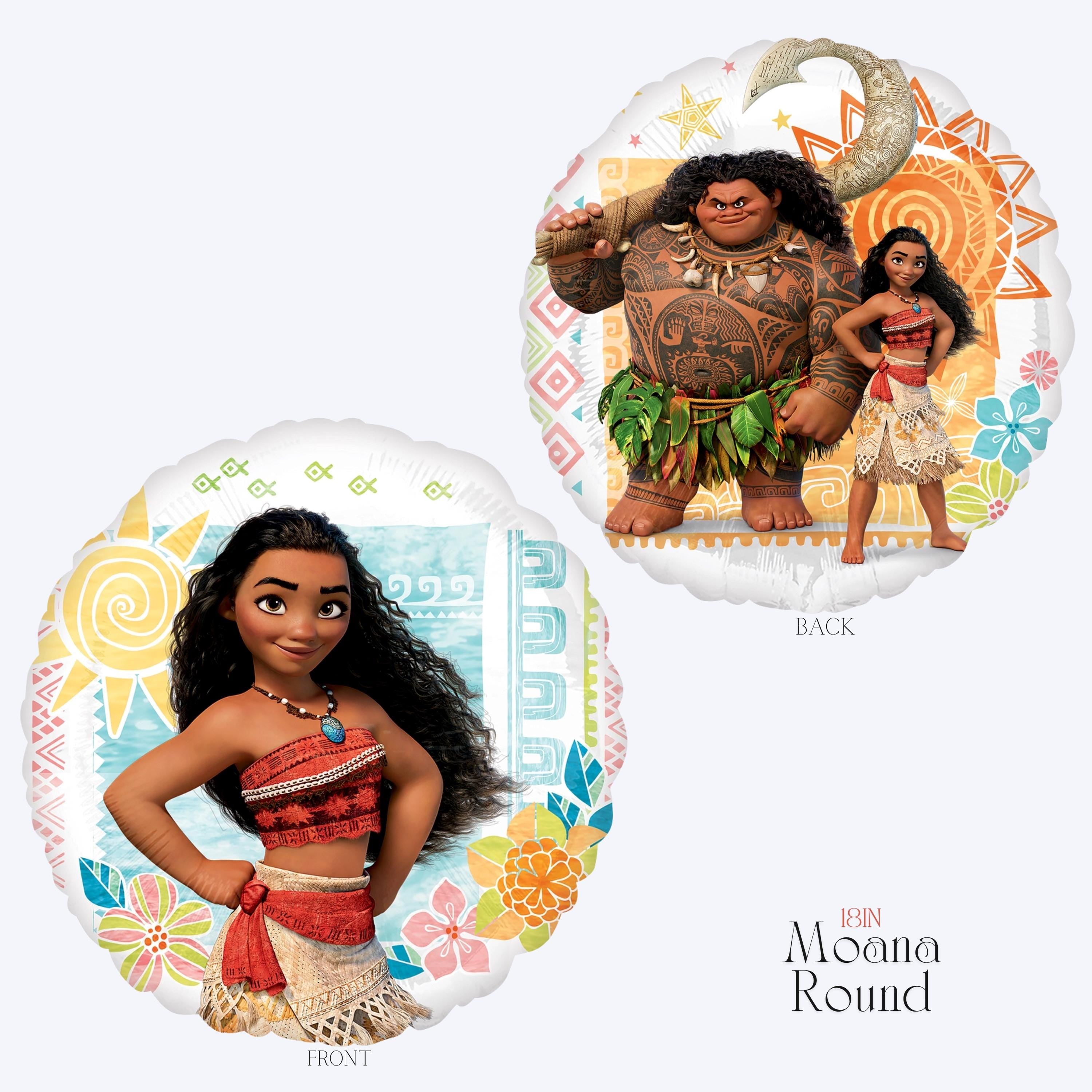Moana Birthday Balloon Bouquet-Anagram Licensed| Tropical Luau Party Decor | Moana  Balloons for Girl’s Birthday | Polynesian Party Balloons