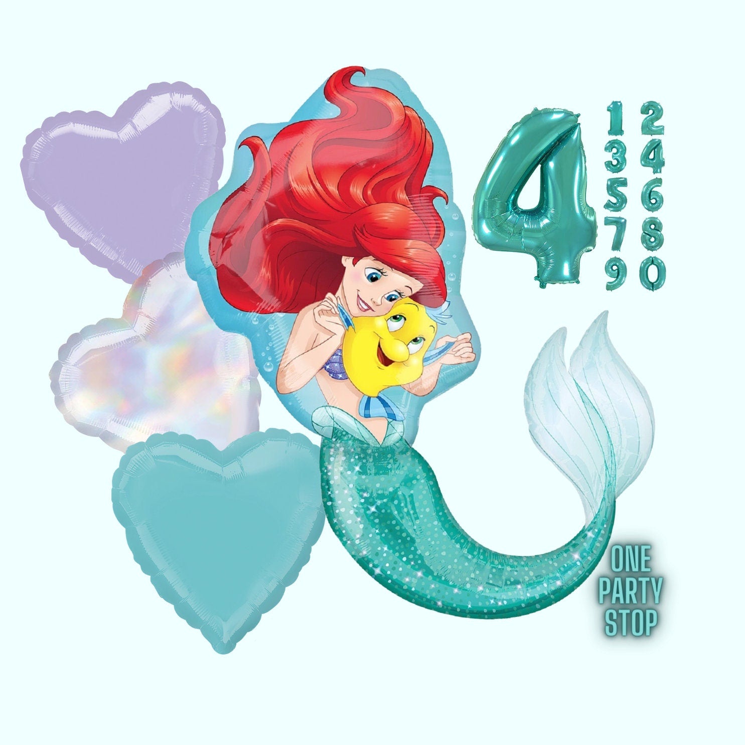 Ariel Foil Balloon: Little Mermaid Party Decoration (Air-Fill)