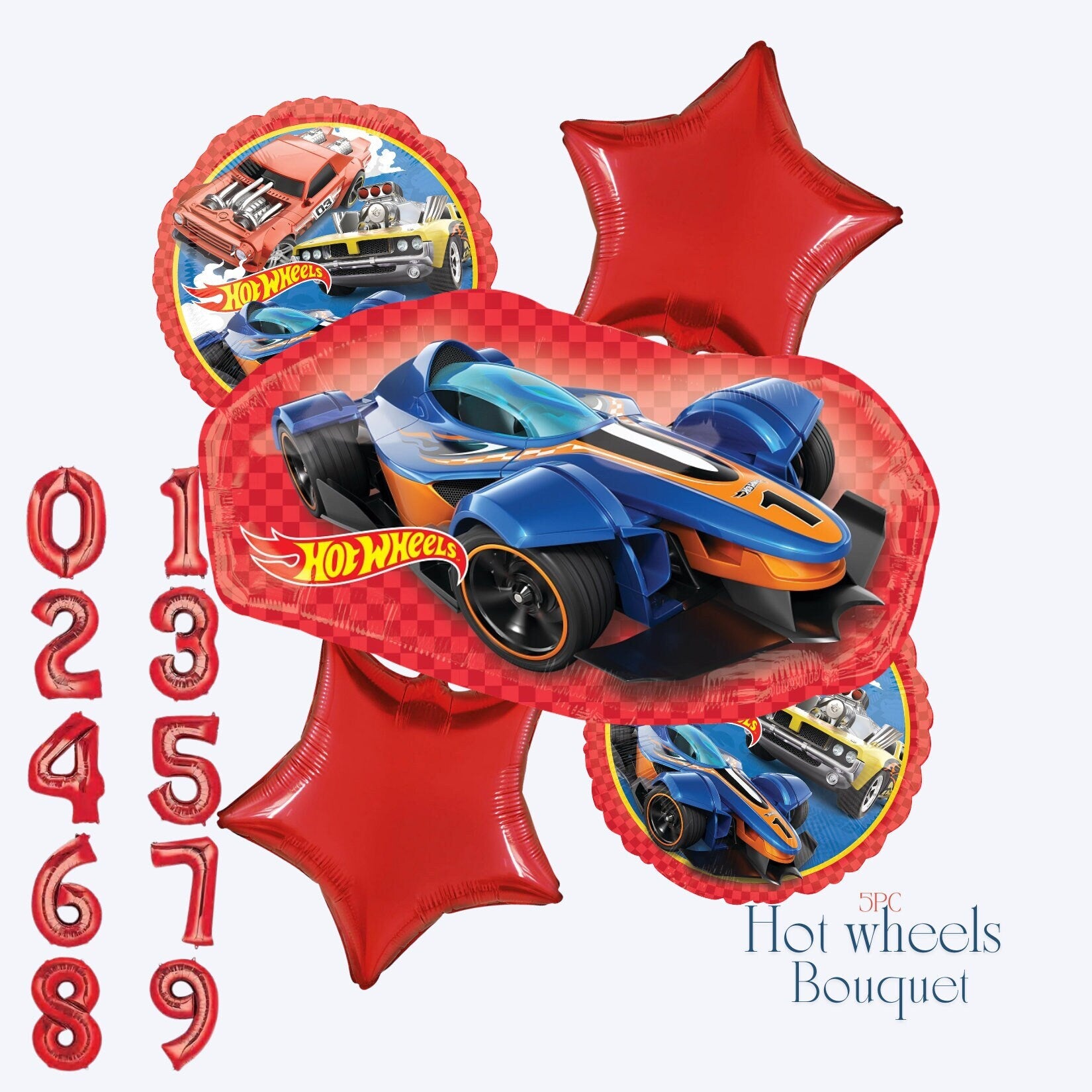 Hot Wheels Balloons - Anagram Licensed | Racing Cars Balloon | Hot Wheels birthday | Hot Wheels party decoration | Boy Birthday Balloons