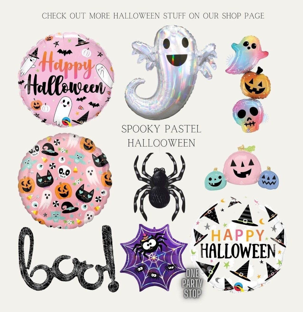 Pastel Halloween Balloons: Spooky Party Decor