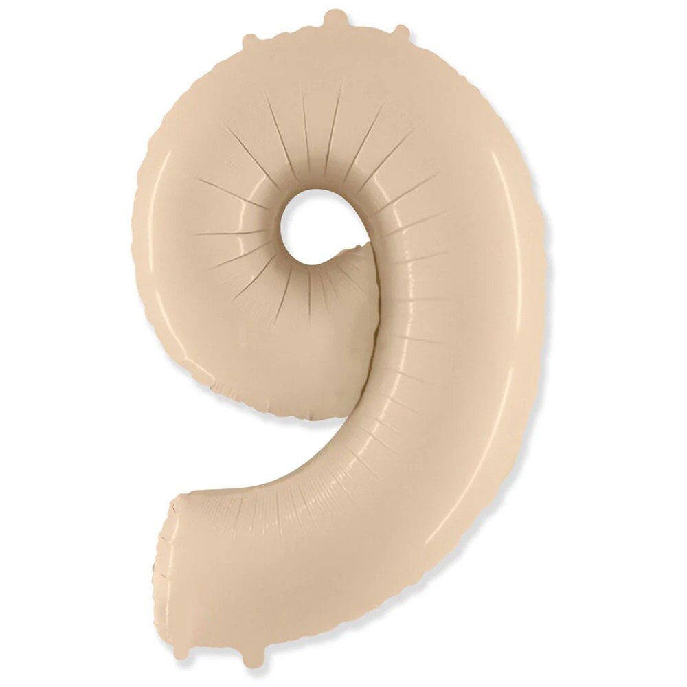 Jumbo Cream Number Balloon: 42" Satin Foil Party Decor