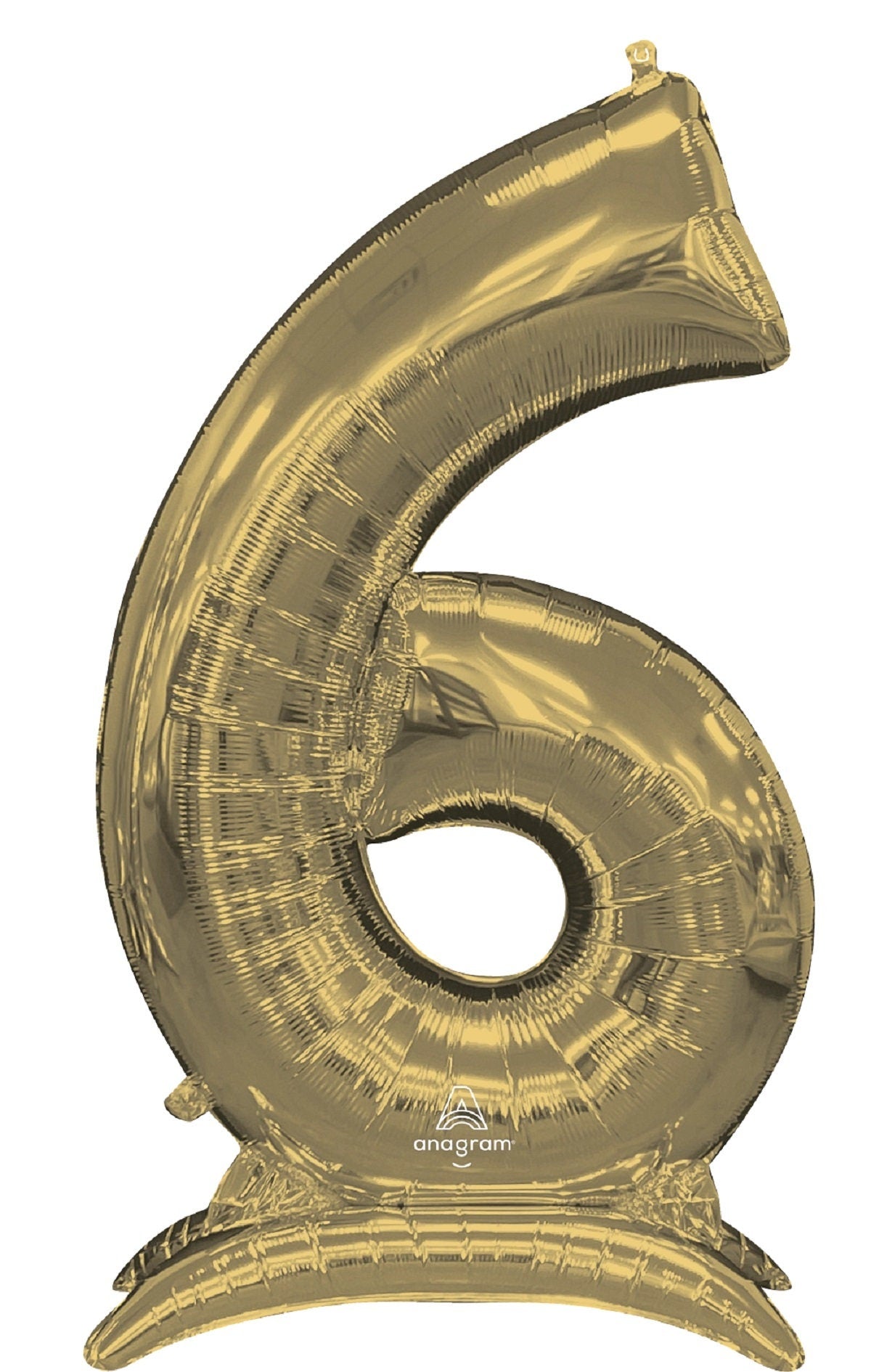 Giant 52" White Gold Standing Number Balloon: Anniversary, Birthday, New Year