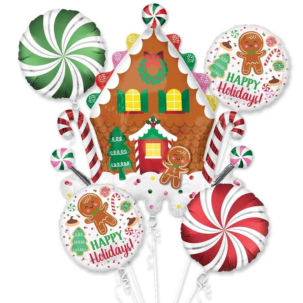 18" Peppermint Candy Foil Balloons: Holiday Party Garland