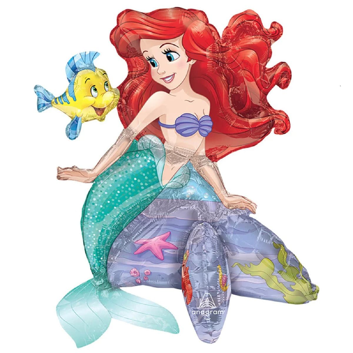 Ariel Little Mermaid Balloon Bouquet: Licensed Foil Balloons, Under The Sea Birthday Party