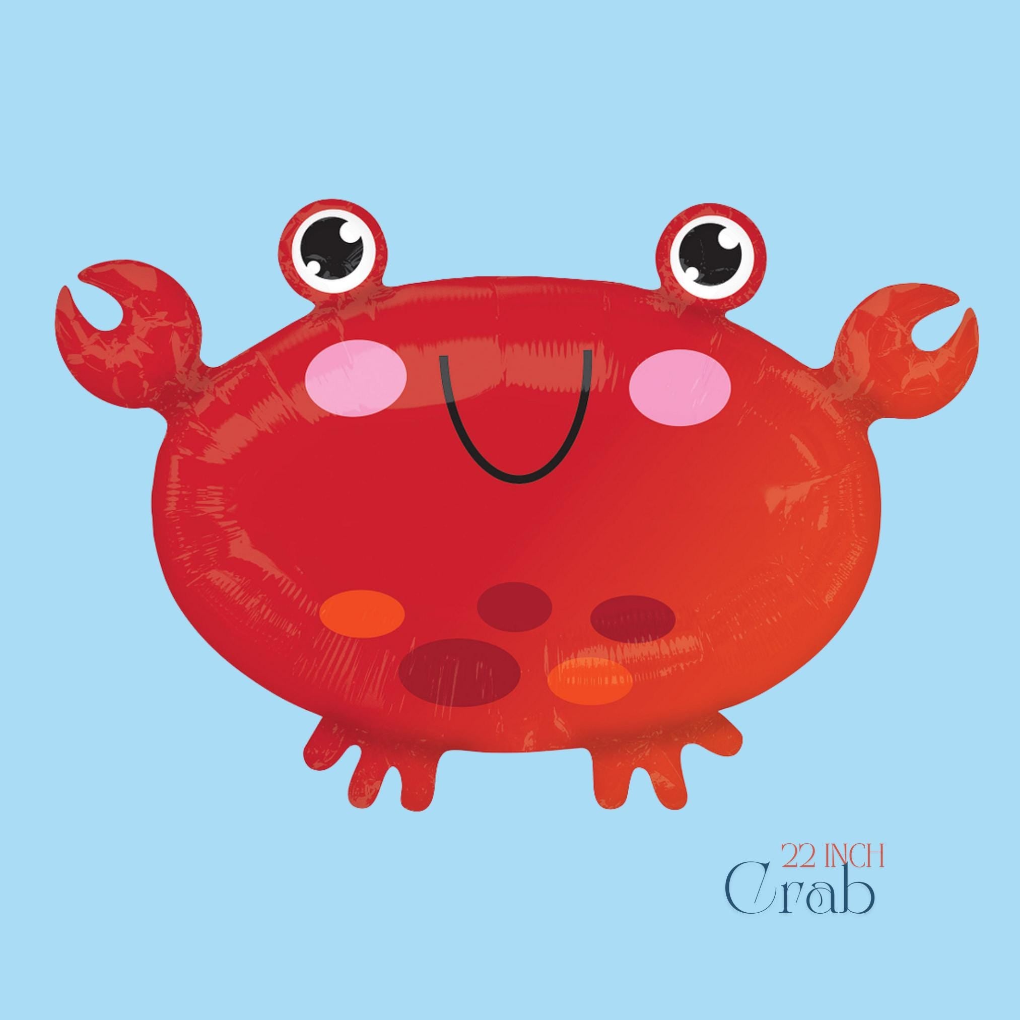 Happy Crab Balloon: Under the Sea Party Decoration
