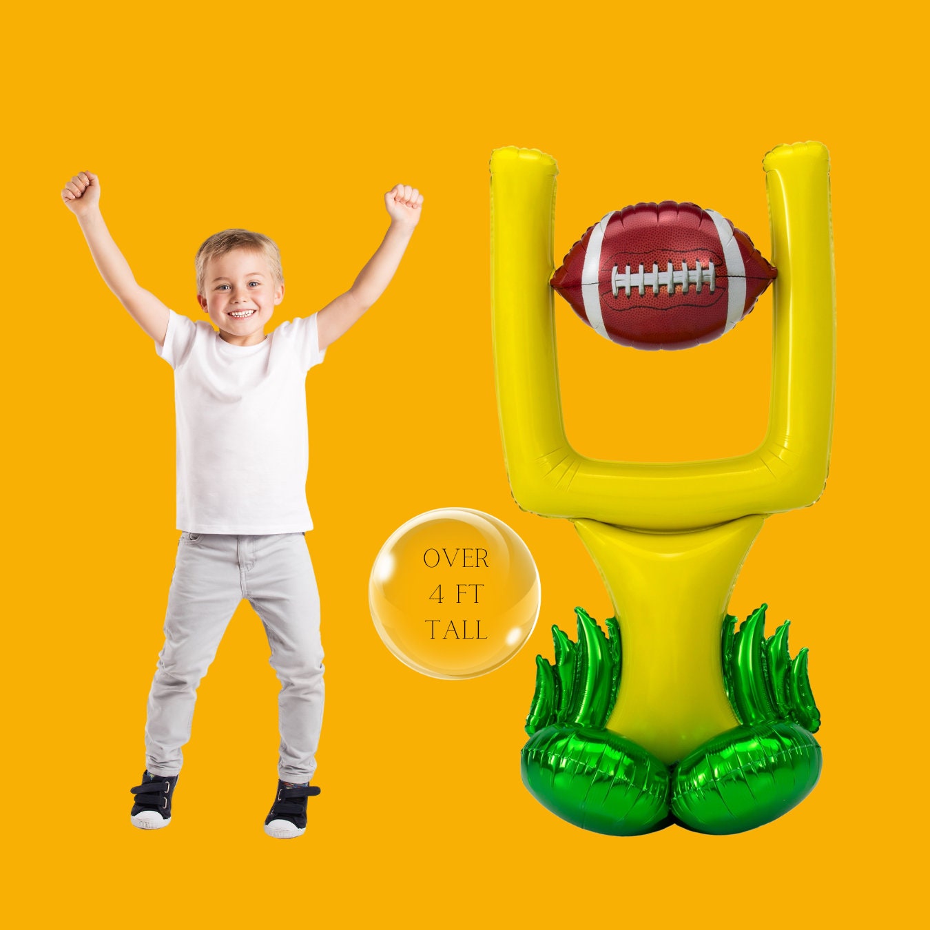 Football Goal Post Balloon: 4.5 FT Game Day Party Decor