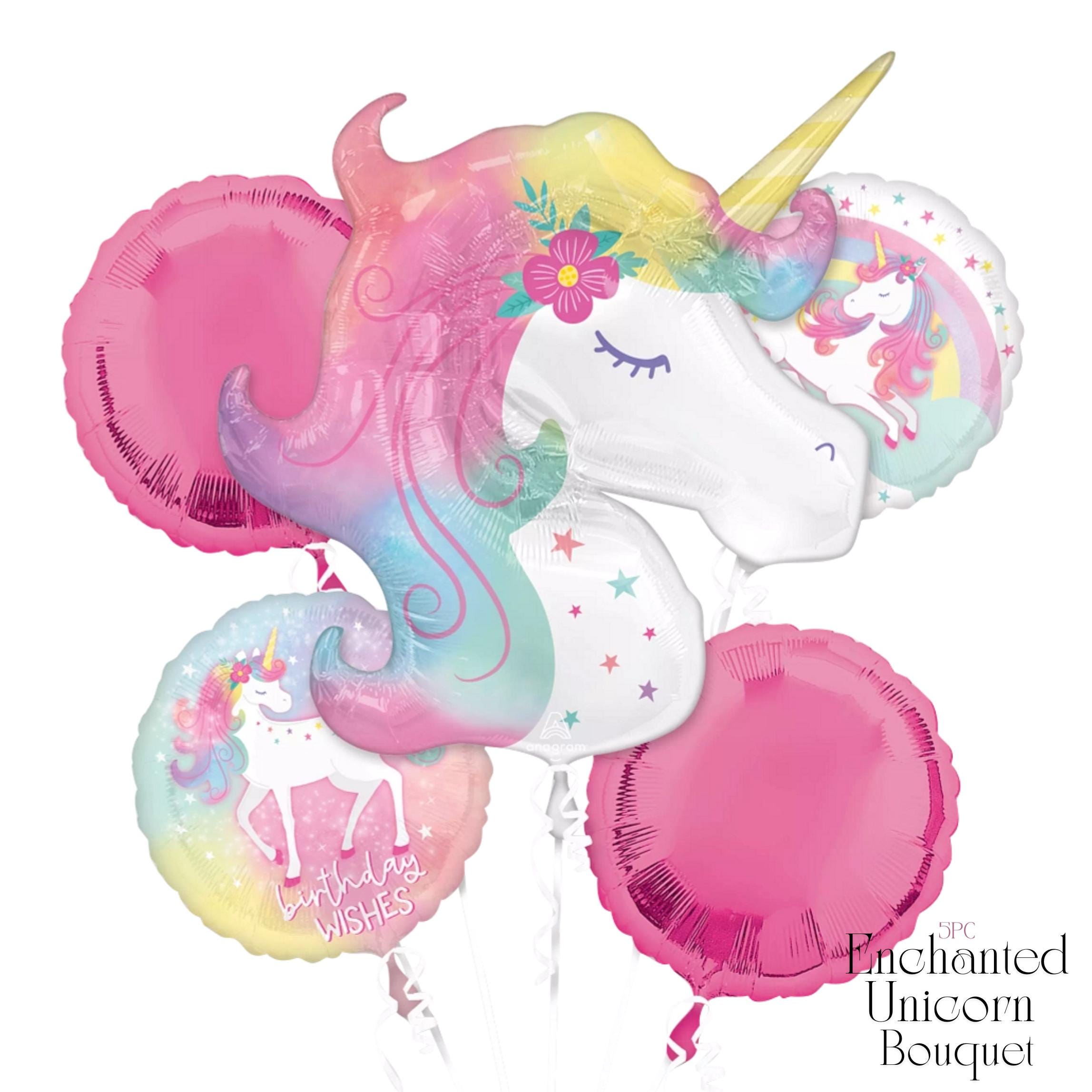 46" Tall Unicorn Airwalker | Magical Unicorn Airwalker | Enchanted Unicorn Foil Balloon | Jumbo Unicorn Balloon | Pink Unicorn Birthday