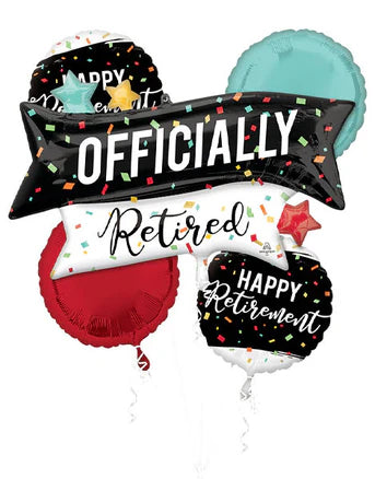 Anagram Happy Retirement Balloon Bouquet Balloons 5pc