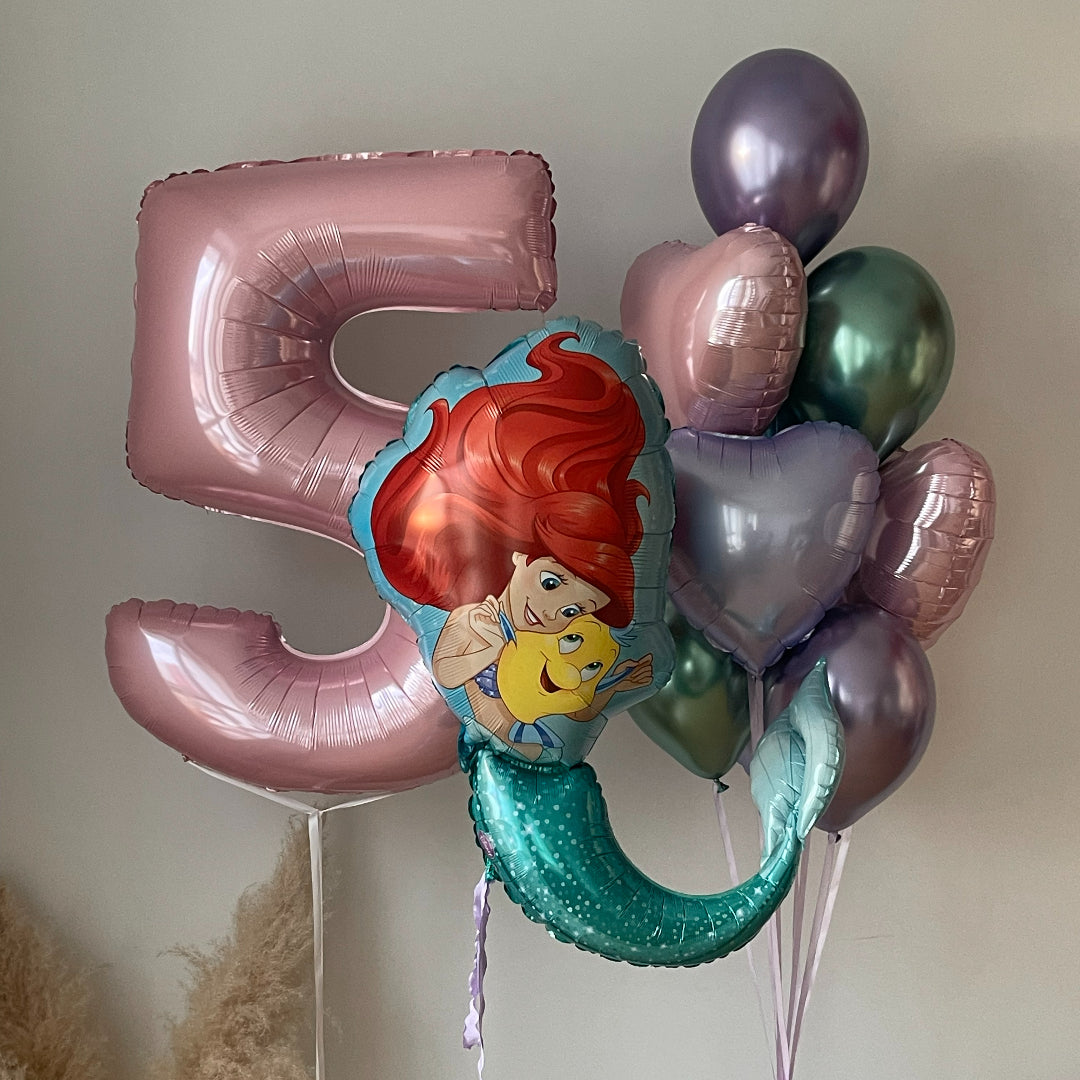 Mermaid balloon bouquet under the sea party decor

Mermaid birthday balloon decorations ocean theme

Under the sea balloon bouquet for kids party