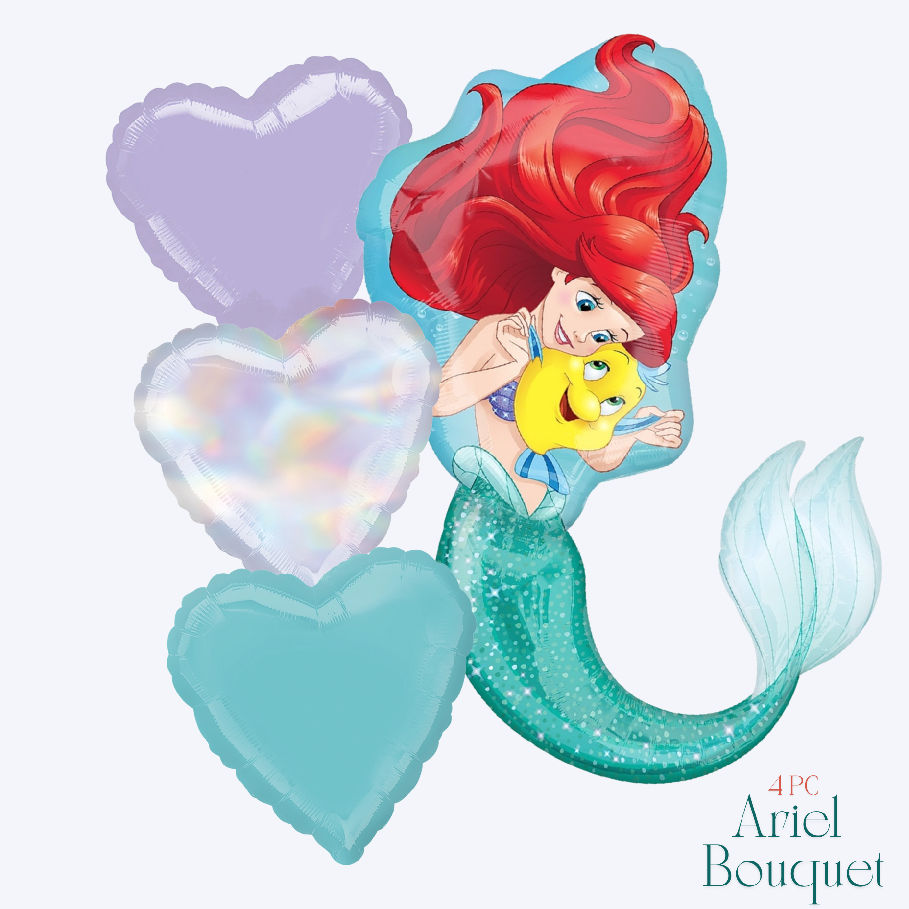 ARIEL DREAM BIG SUPERSHAPE BOUQUET - 4PC