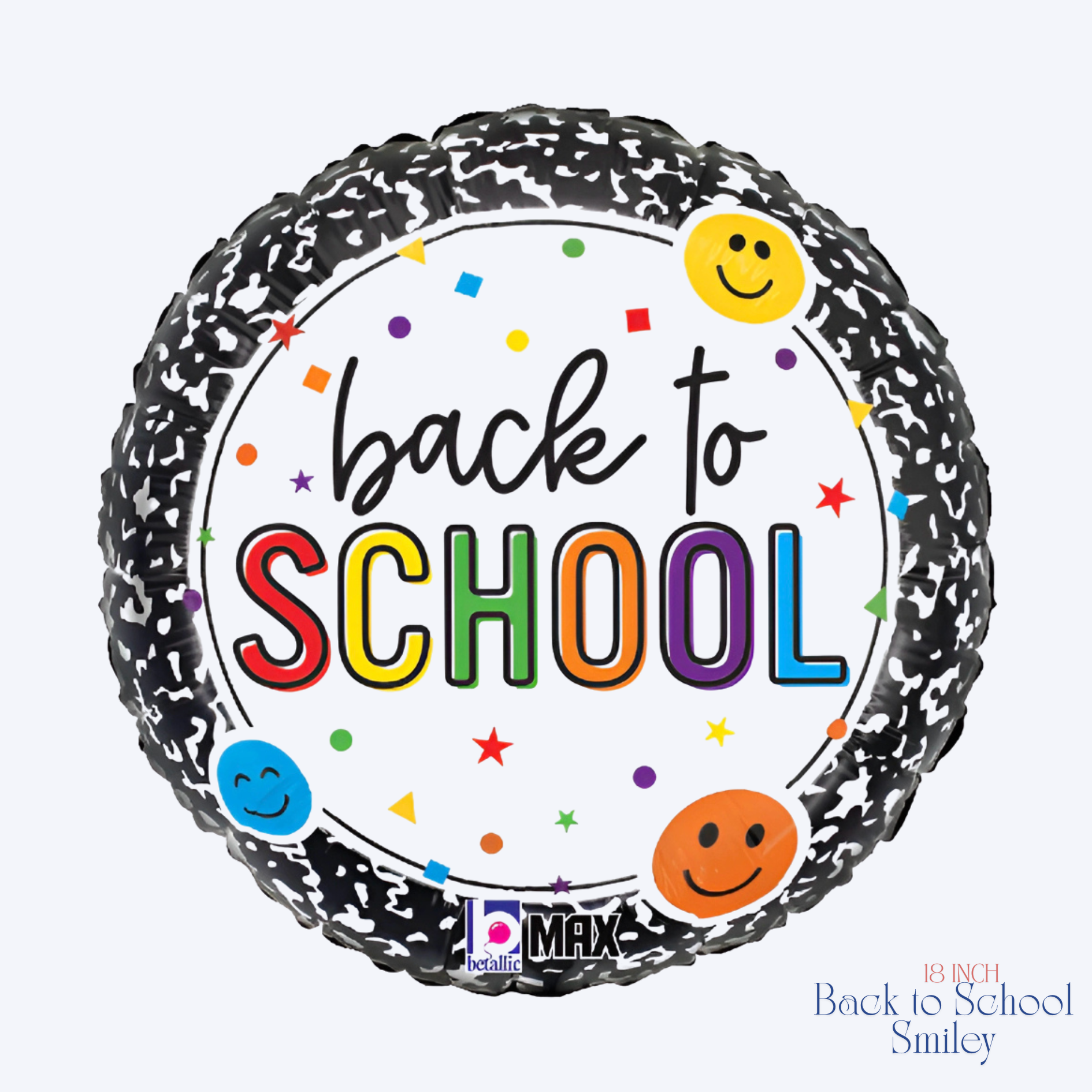Back to School Smiley Round - 18 inch