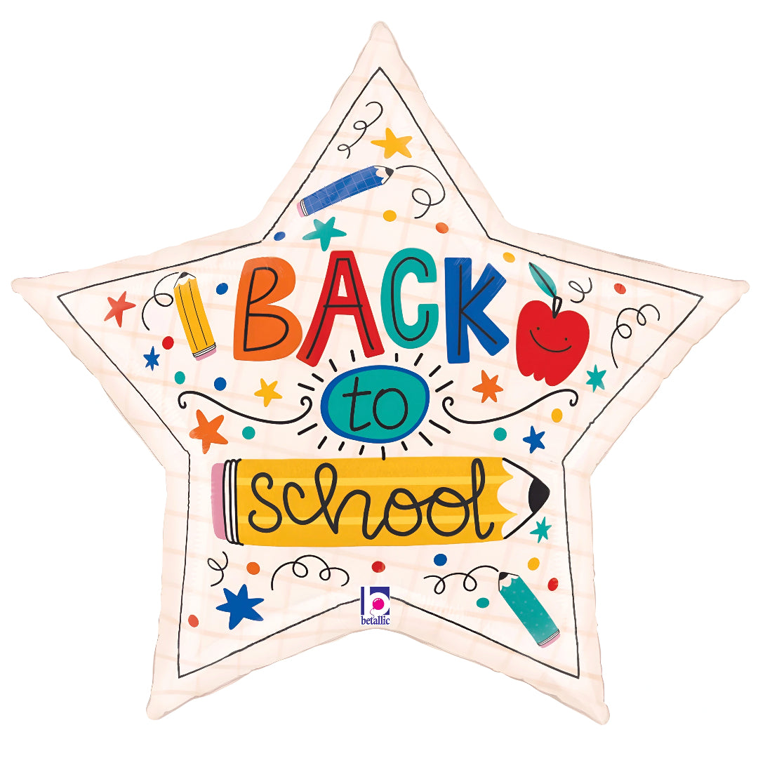 Back to School Doodles Star - 28 inch
