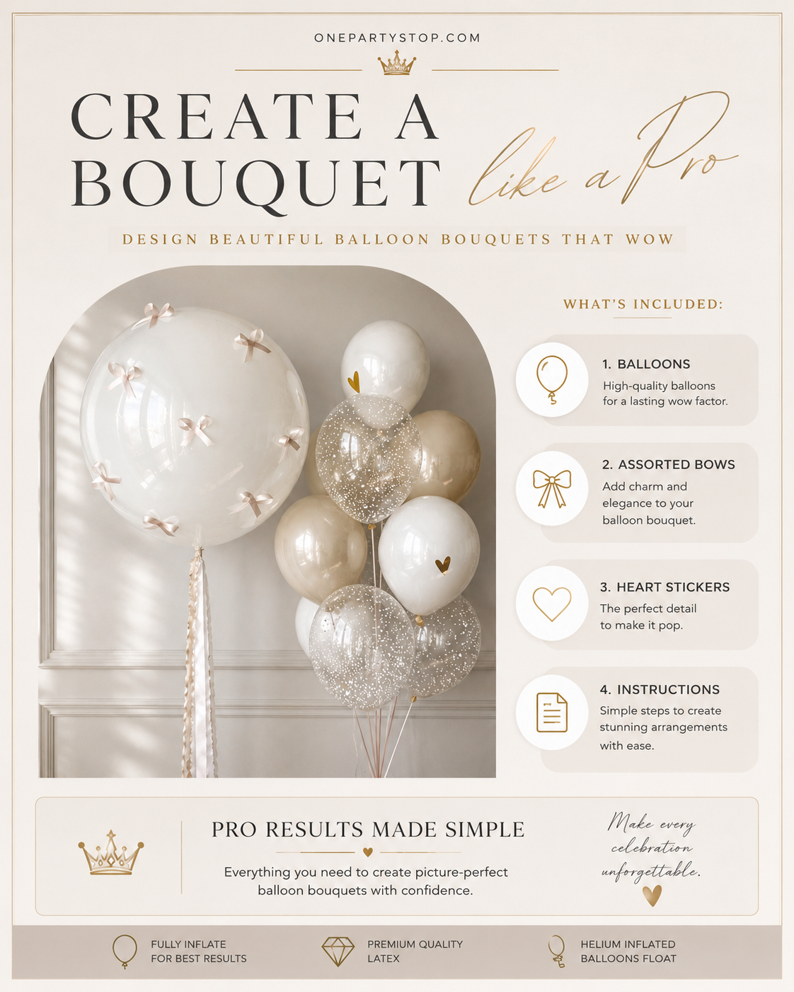 Coquette Bow Balloon Bouquet: Romantic Party Decor