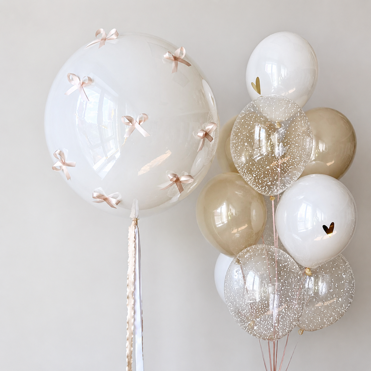 Coquette Bow Balloon Bouquet: Romantic Party Decor