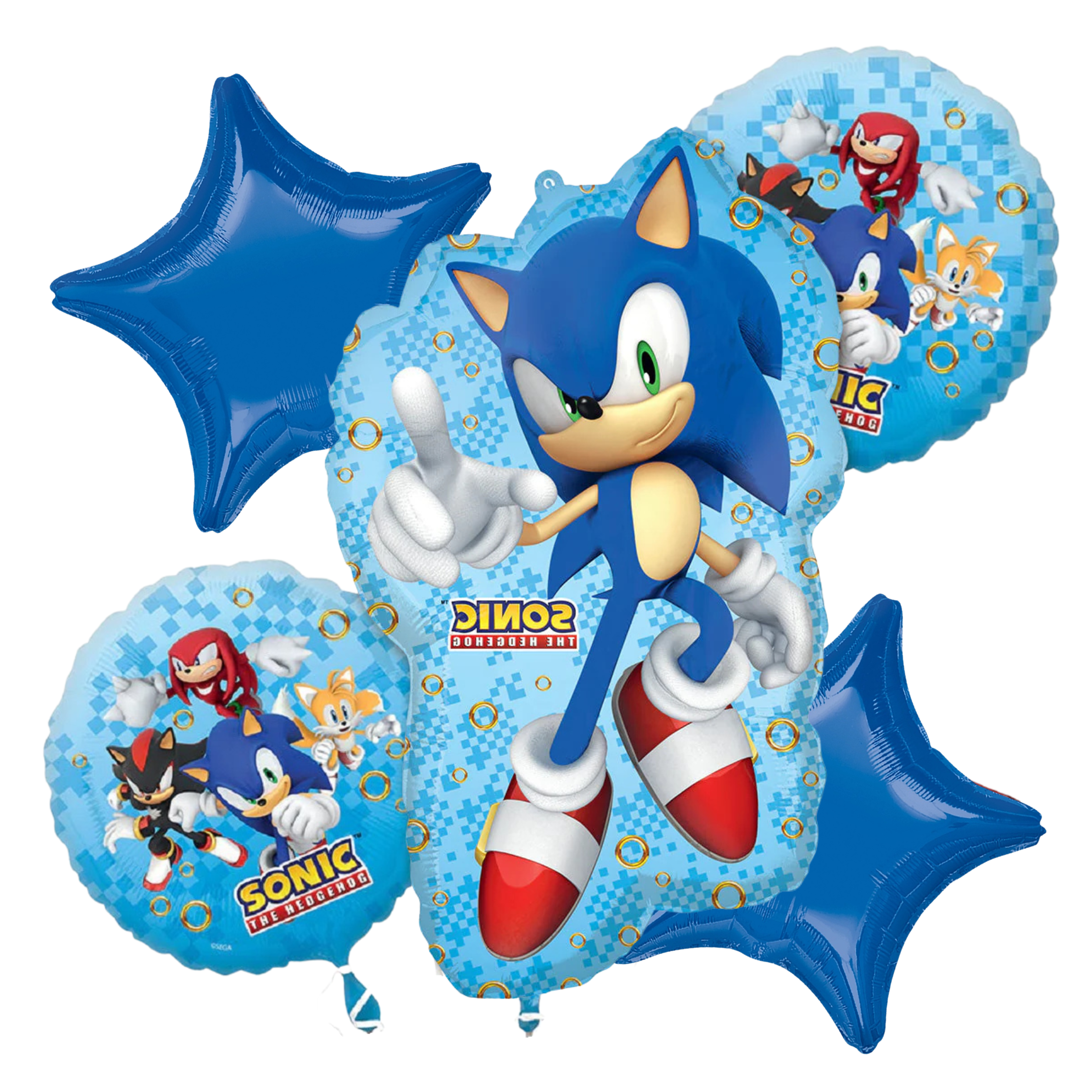 Sonic the Hedgehog birthday party supplies balloon set