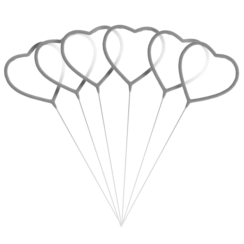 12 inch HEART-SHAPED SPARKLERS (6 PK)