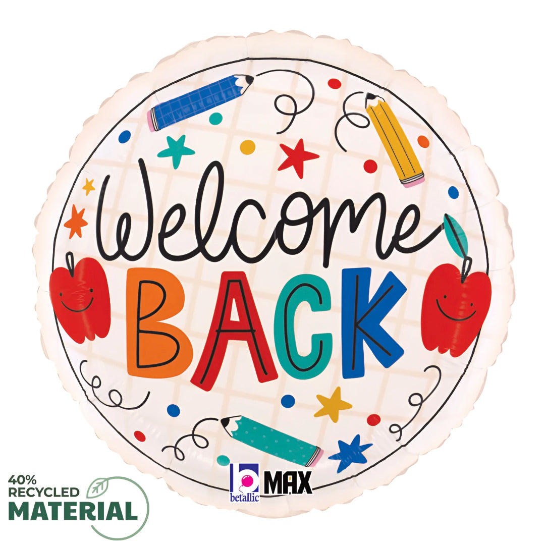 Welcome Back to School Doodles Round - 18 inch