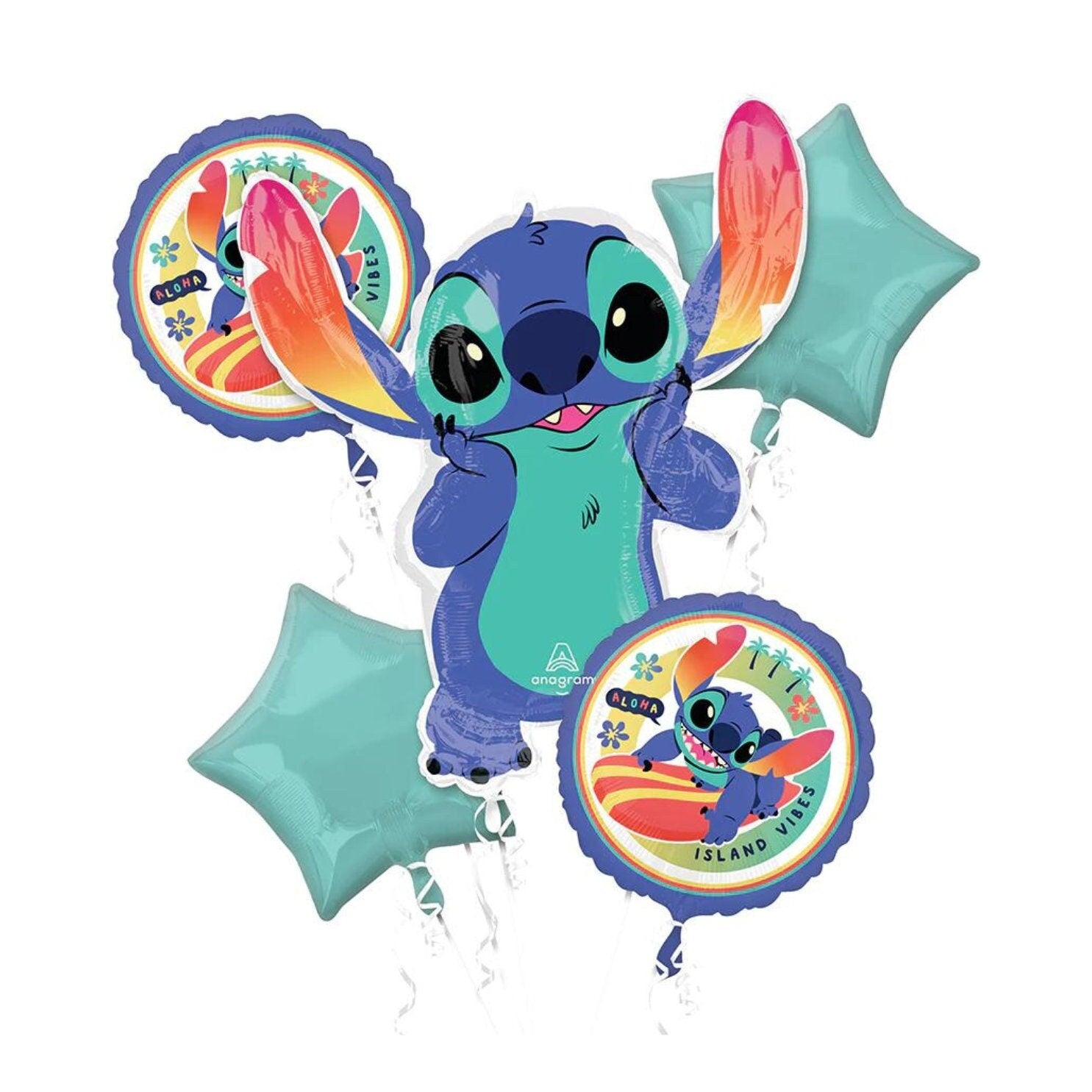 Stitch Birthday Party Balloons: Licensed Anagram Foil Mylar Decor