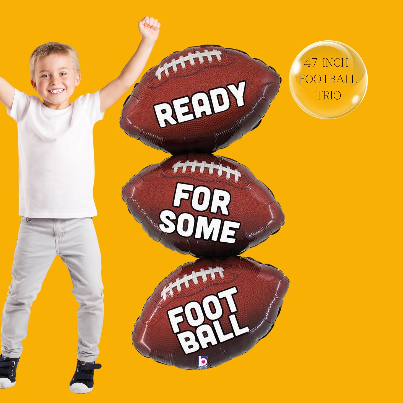 Football Goal Post Balloon: 4.5 FT Game Day Party Decor